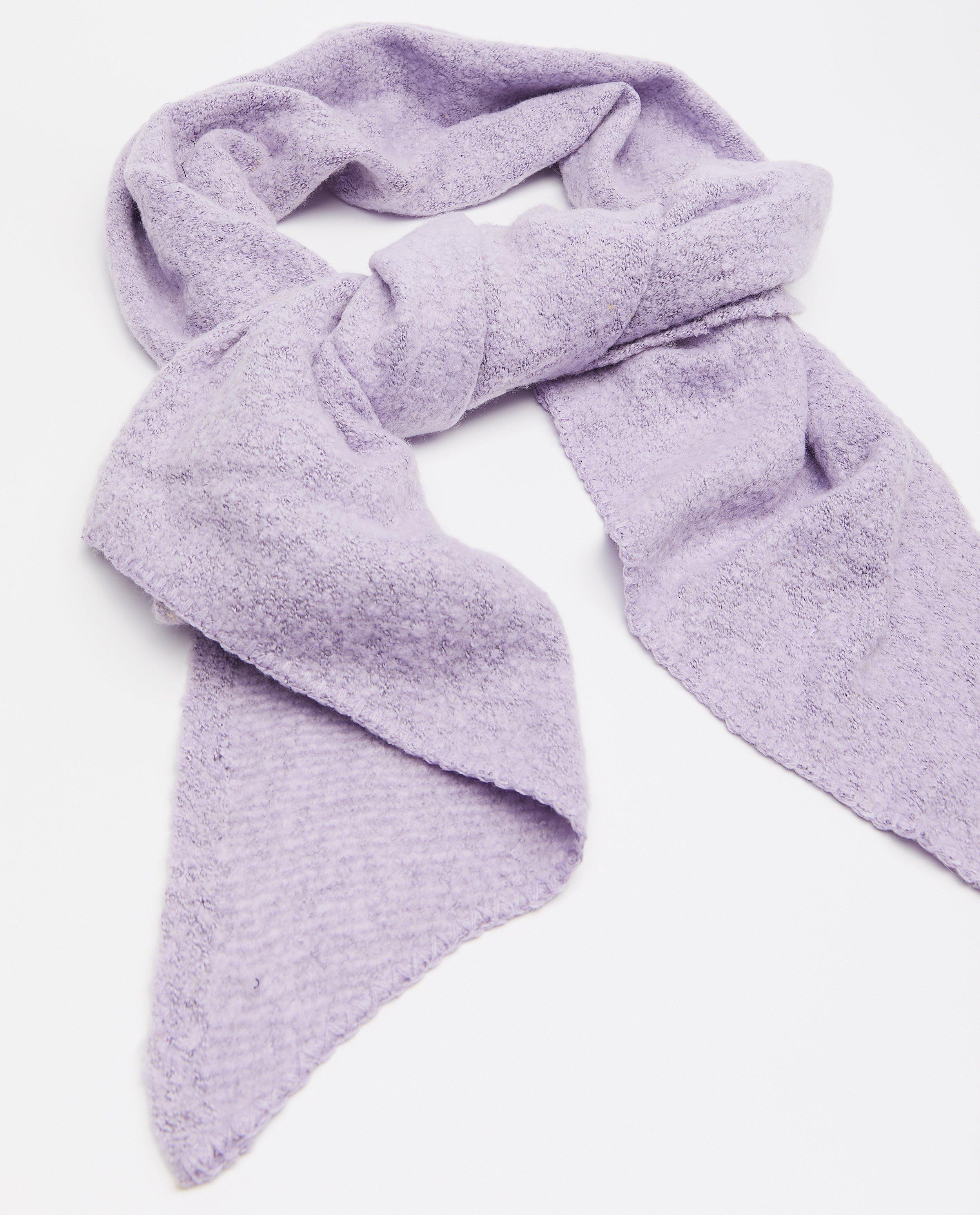 Bonneterie - Écharpe lilas asymétrique Pieces