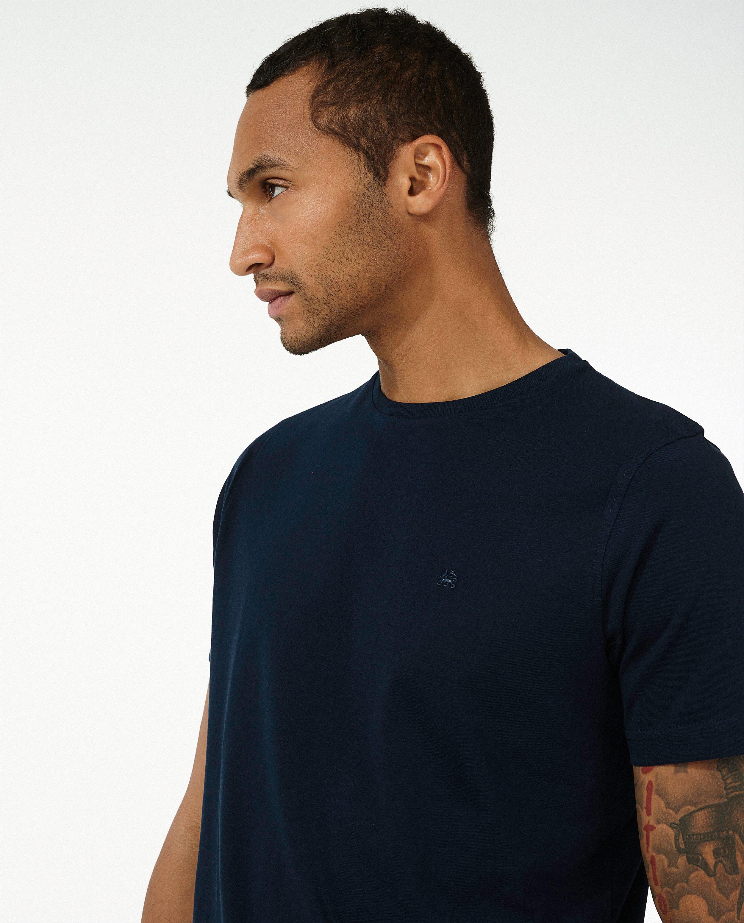 T-shirt bleu foncé Lerros - uni - Lerros