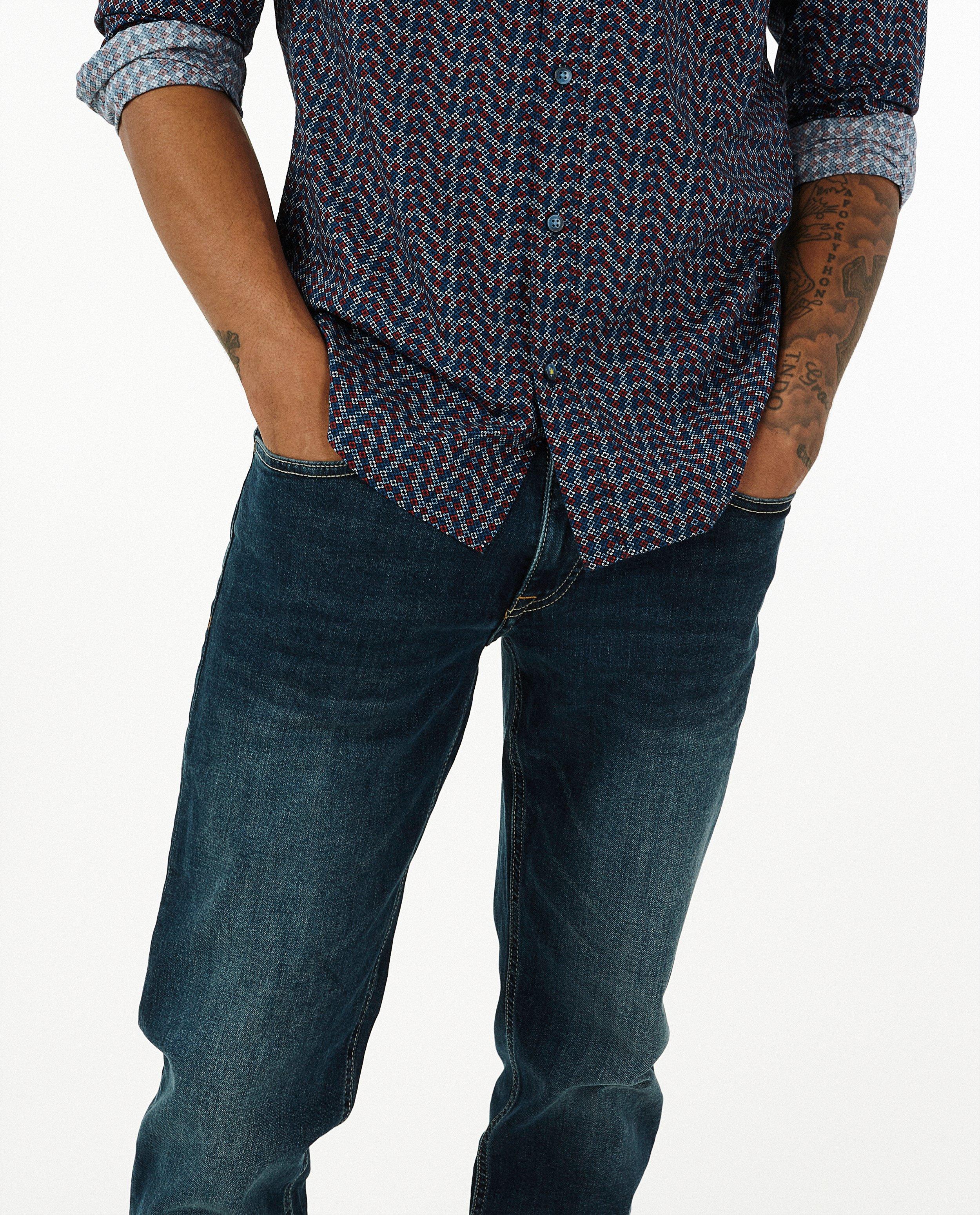 Jeans - Jeans modern fit gris Jan Lerros