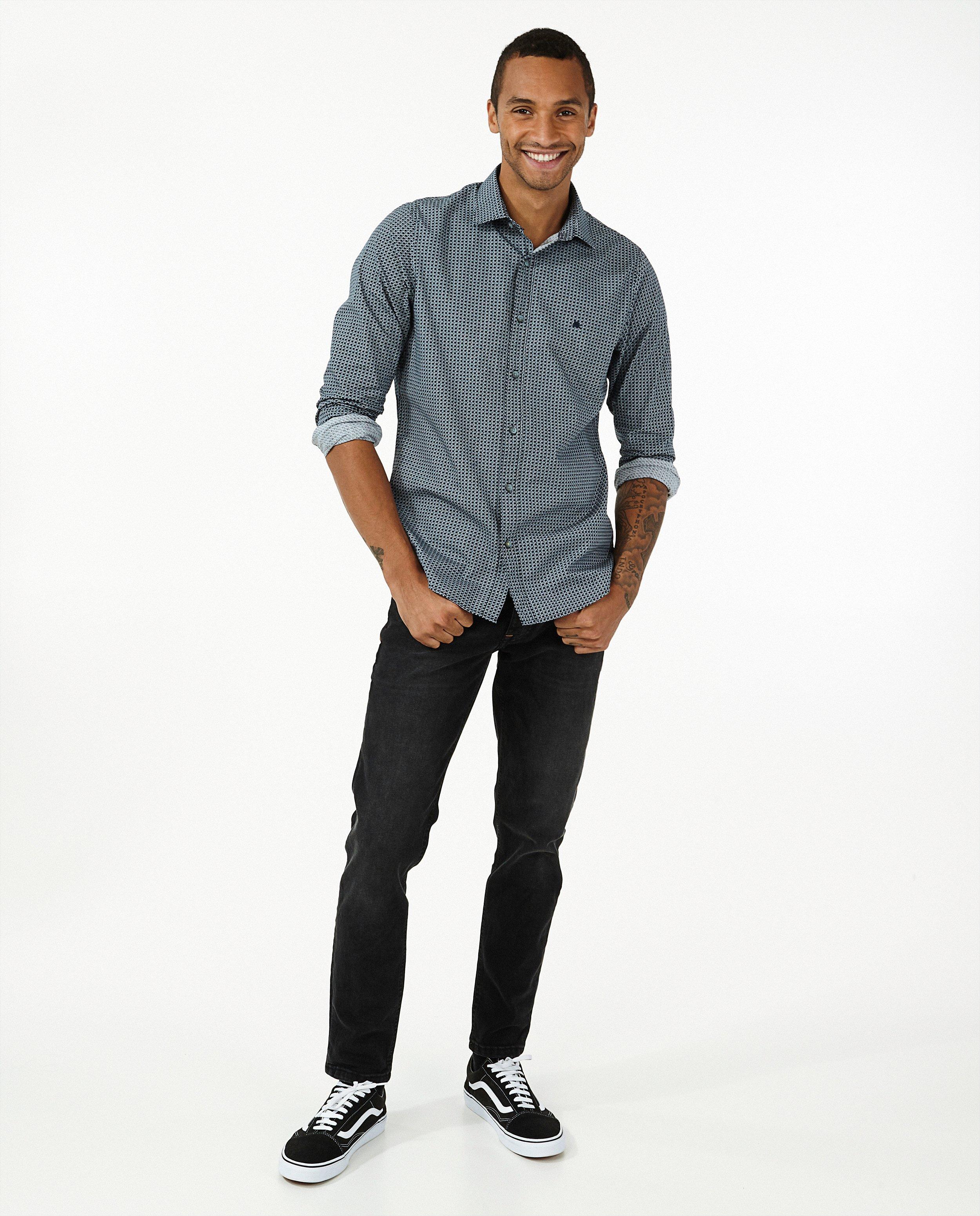 Jeans modern fit gris Jan Lerros - avec du stretch - Lerros