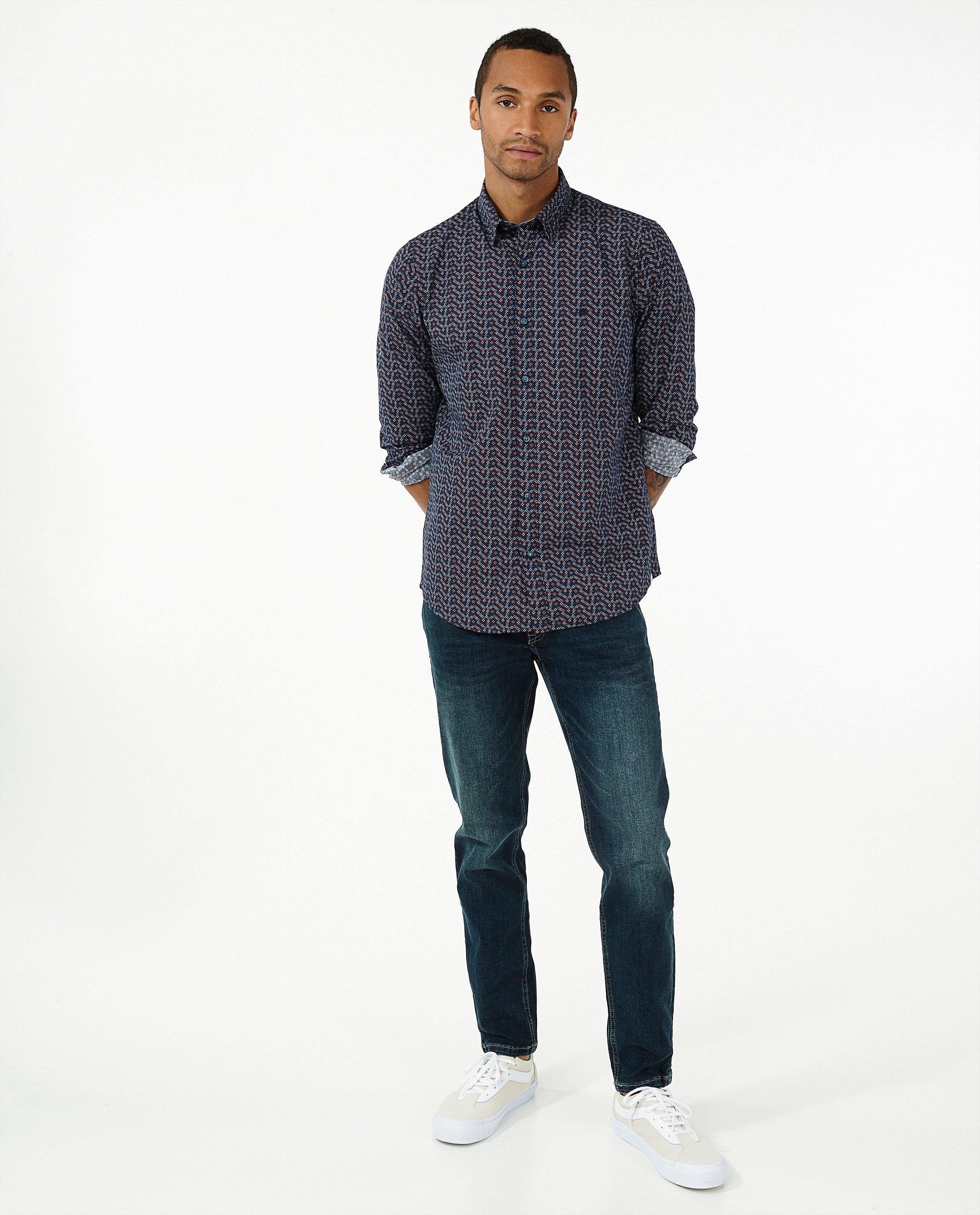 Chemise bleue à imprimé Lerros - avec imprimé intégral - Lerros