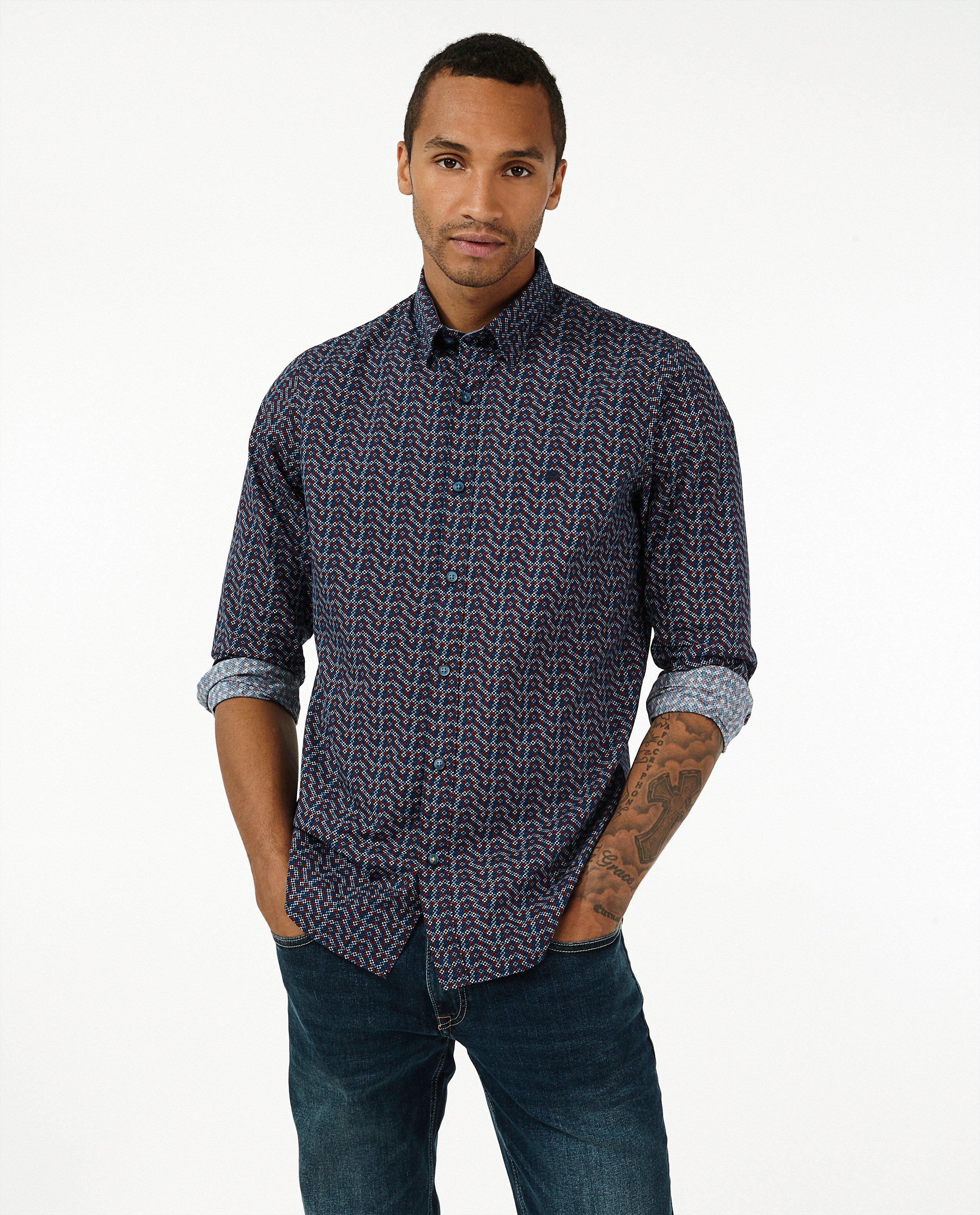 Chemises - Chemise bleue à imprimé Lerros