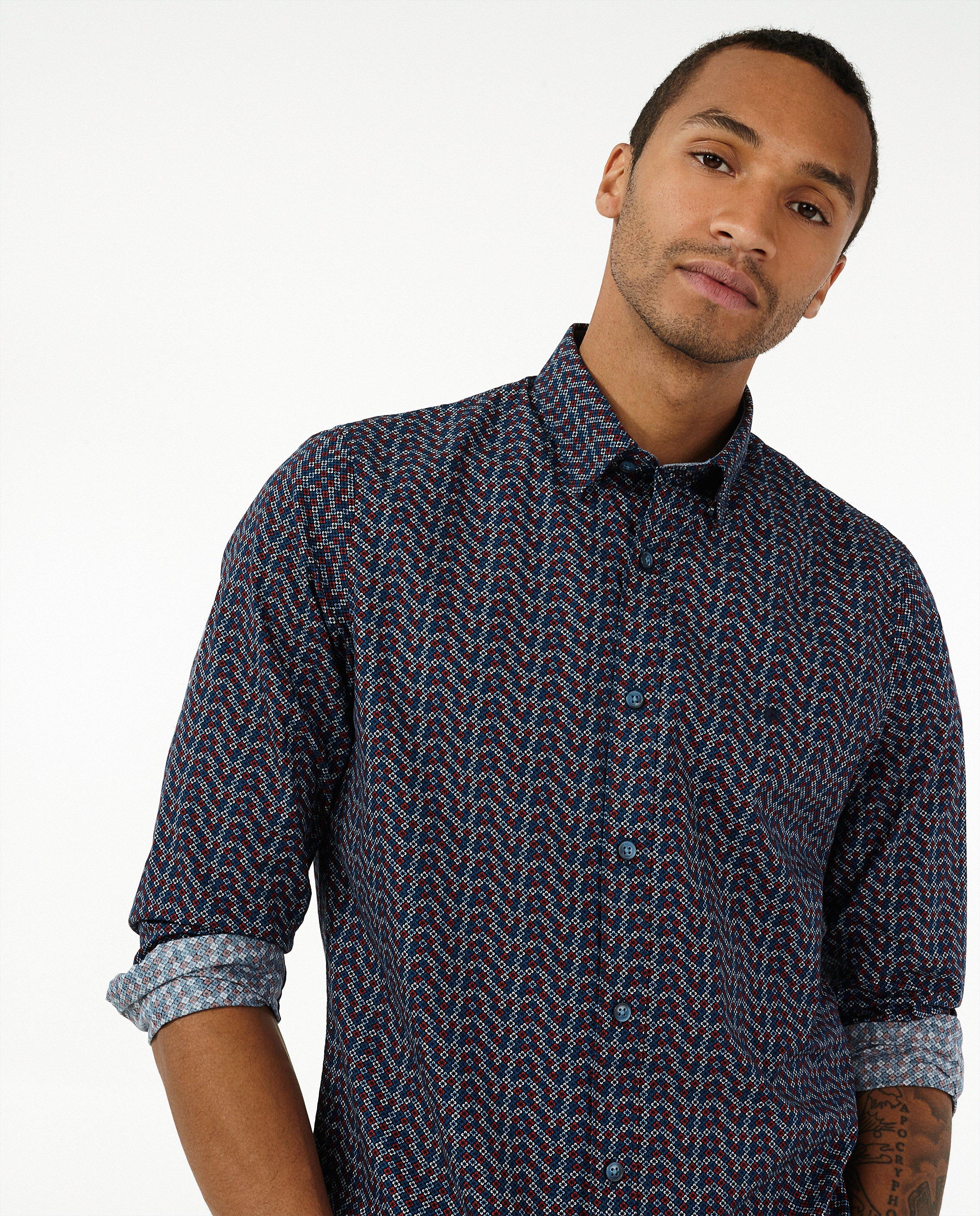 Chemises - Chemise bleue à imprimé Lerros