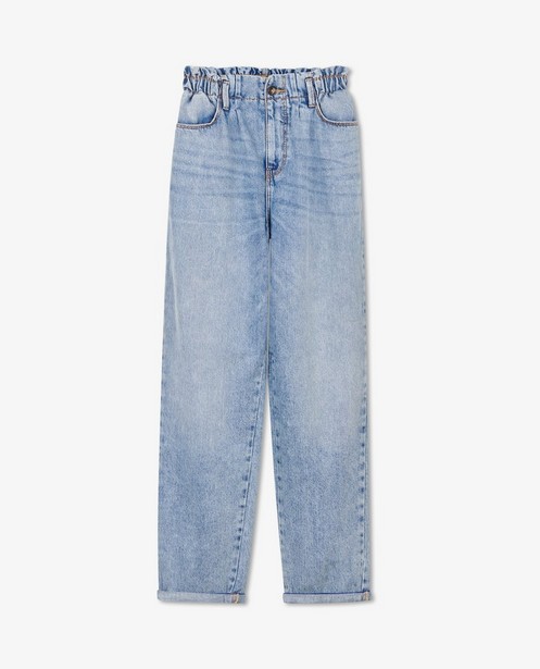 Jeans - Jeans mom bleu paperbag waist