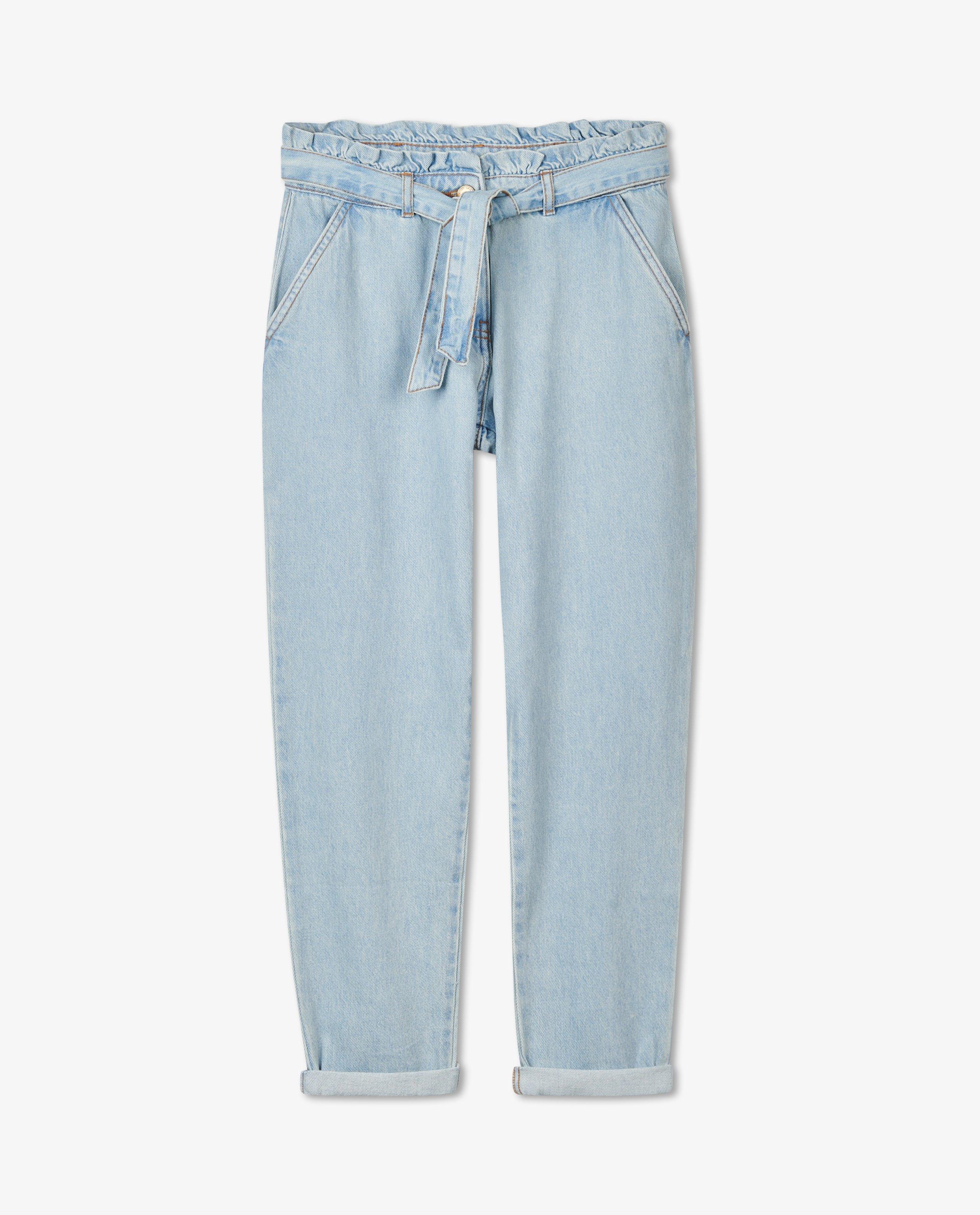 Jeans - Jeans bleu avec paperbag waist