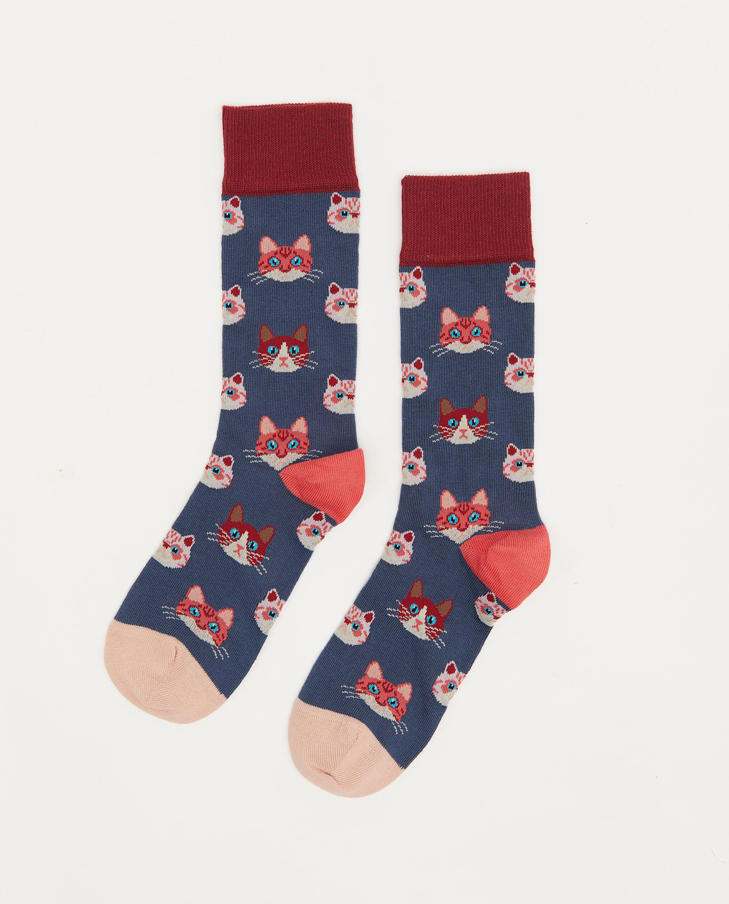 Biokatoenen kousen DillySocks, 36-40 - met print - Dilly Socks