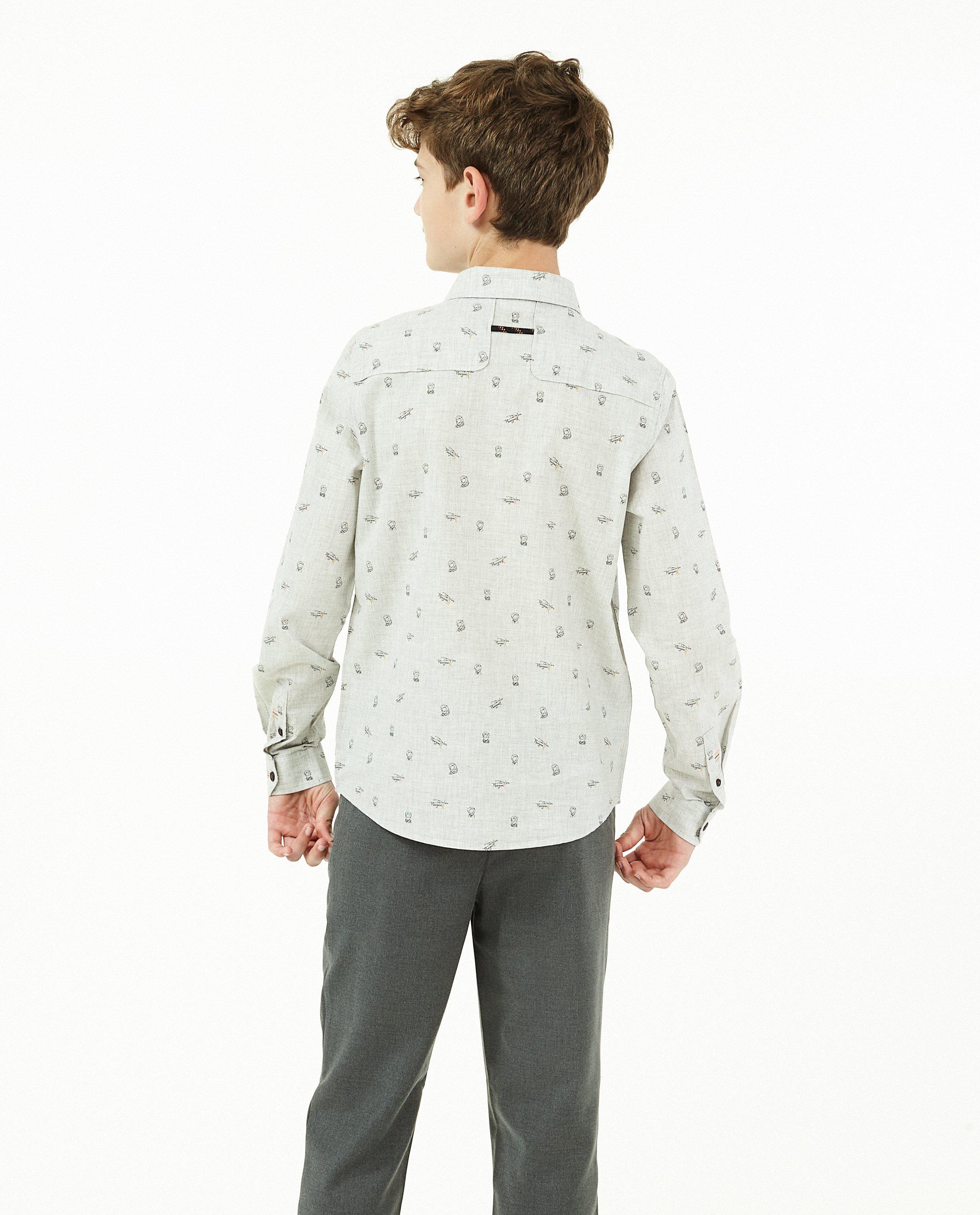 Hemden - Grijs hemd met strikje Dylan Haegens