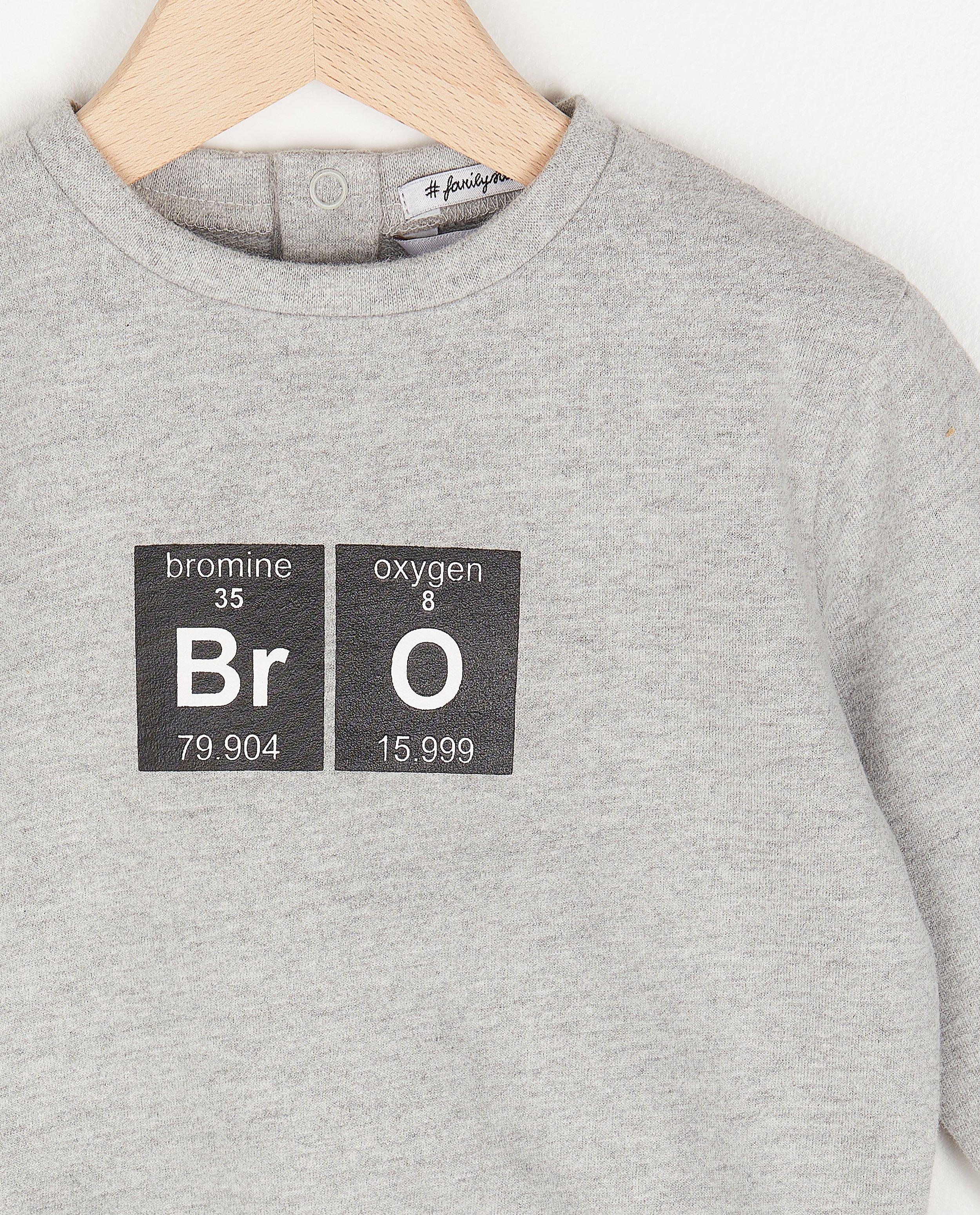 Sweaters - Grijze sweater met print