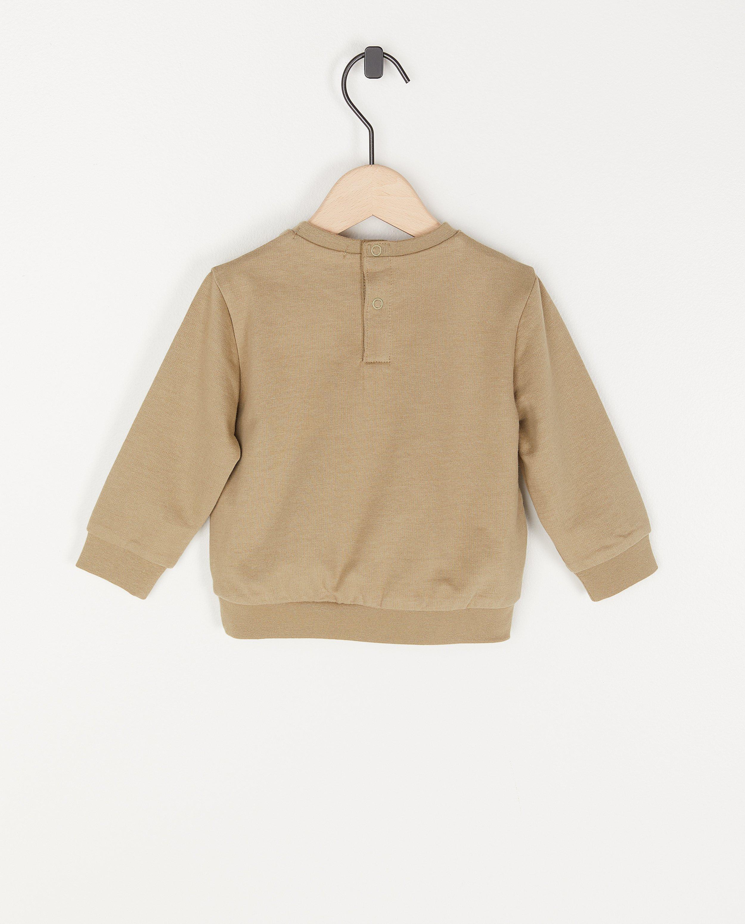 Sweaters - Groene sweater met opschrift unisex