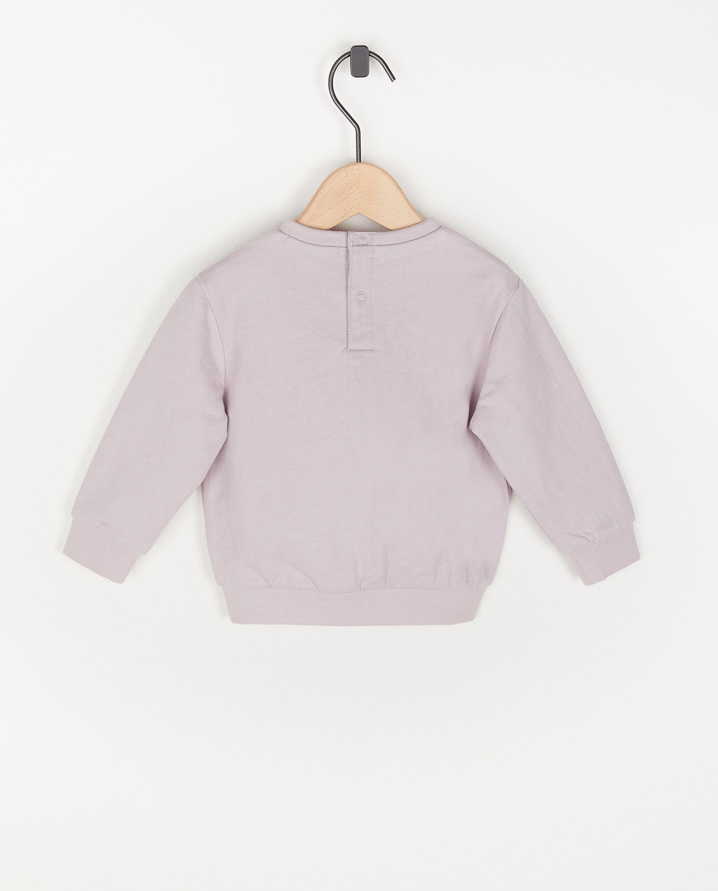 Sweaters - Lila sweater met opschrift voor baby's