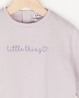 Sweats - Sweat lilas avec une inscription pour bébés