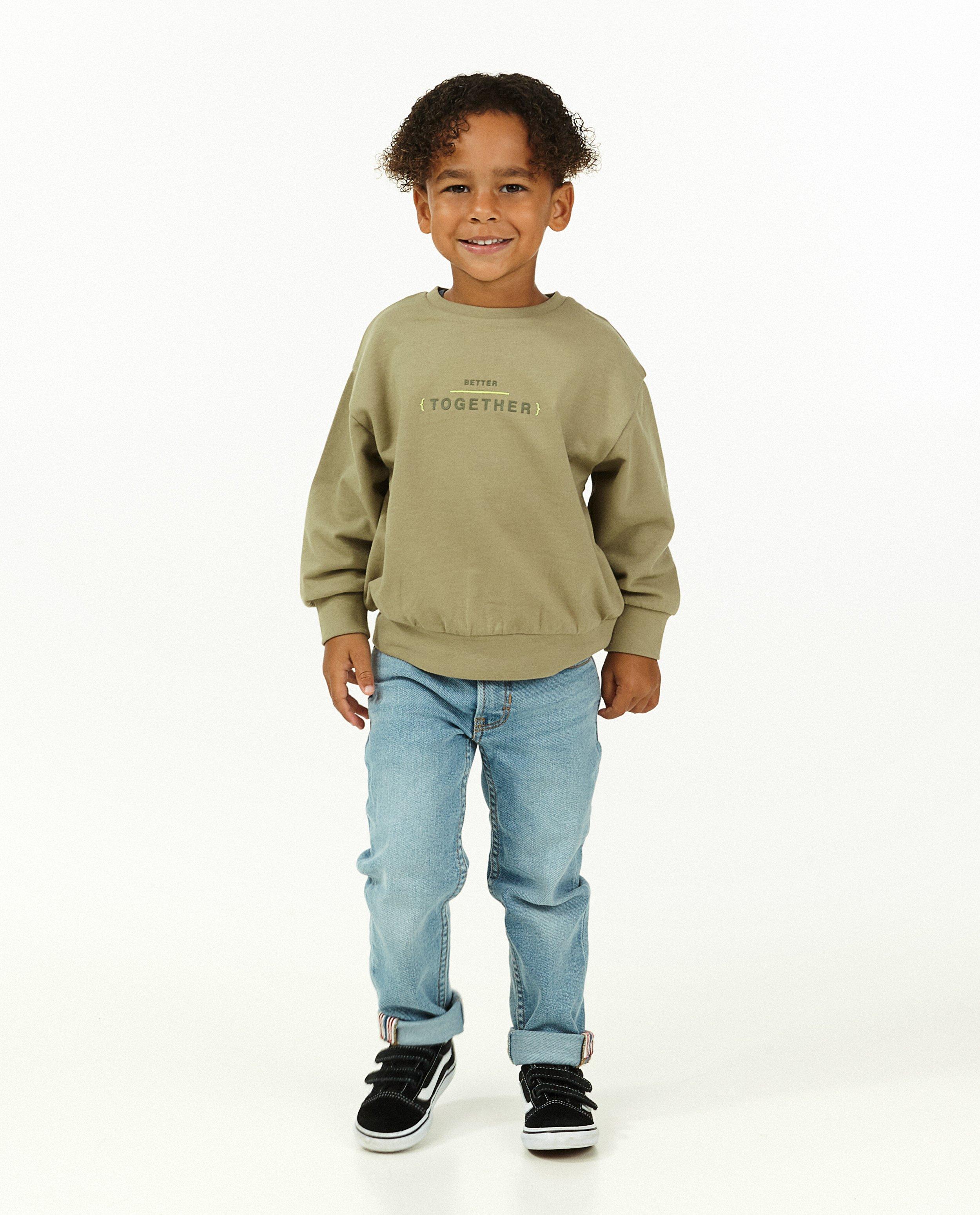 Sweat vert à inscription unisexe - null - Familystories