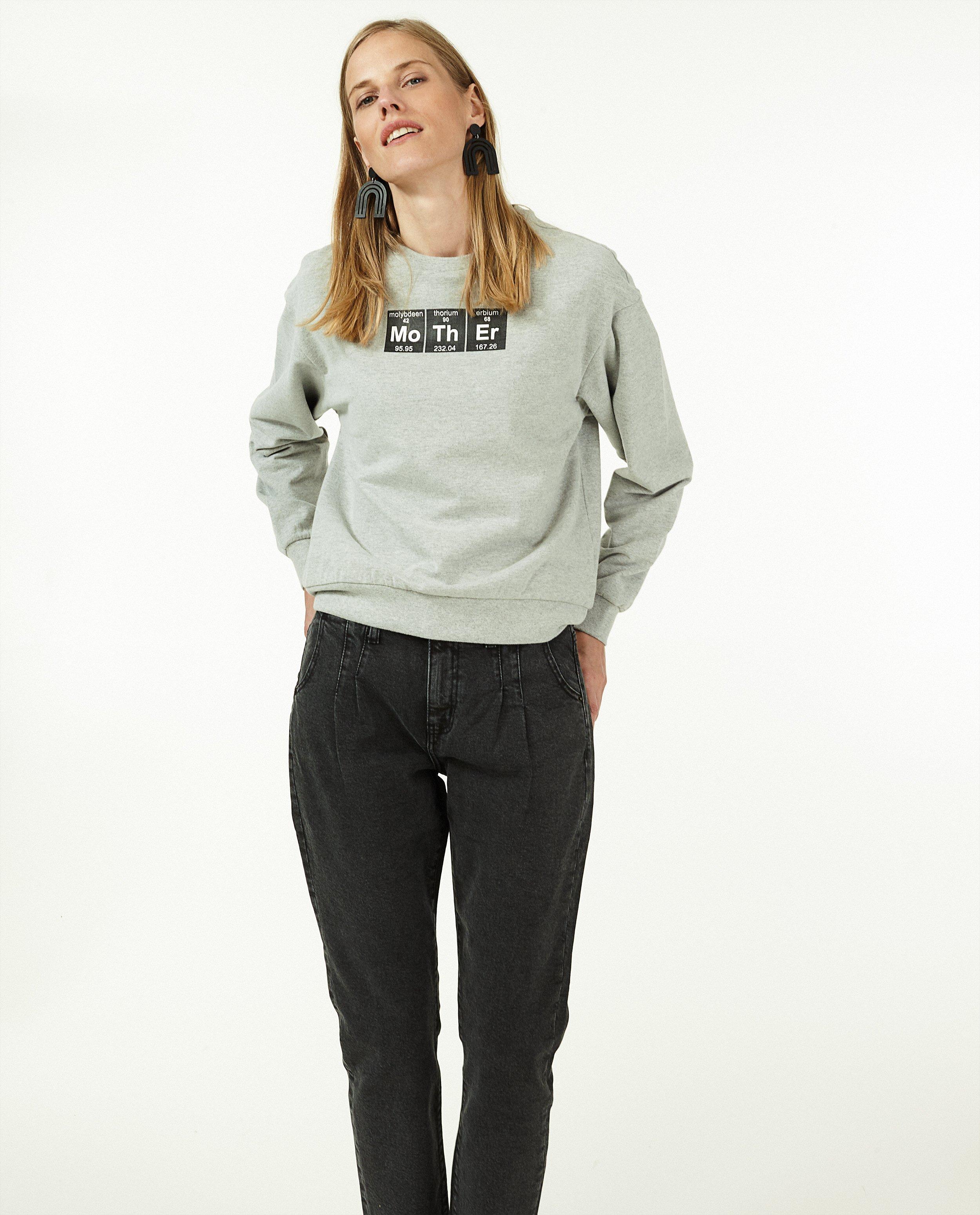 Grijze sweater met print - moleculen - Familystories