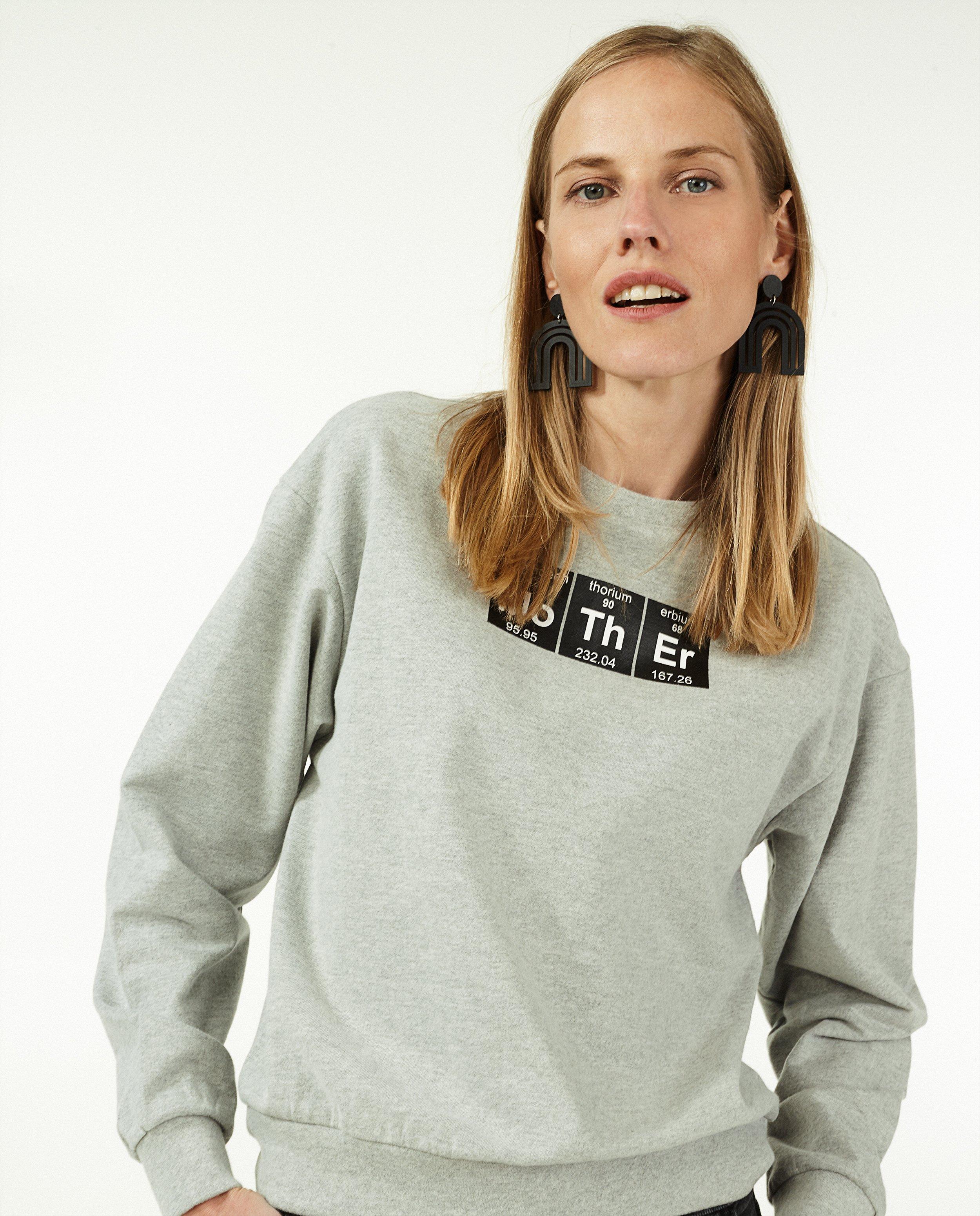 Sweaters - Grijze sweater met print