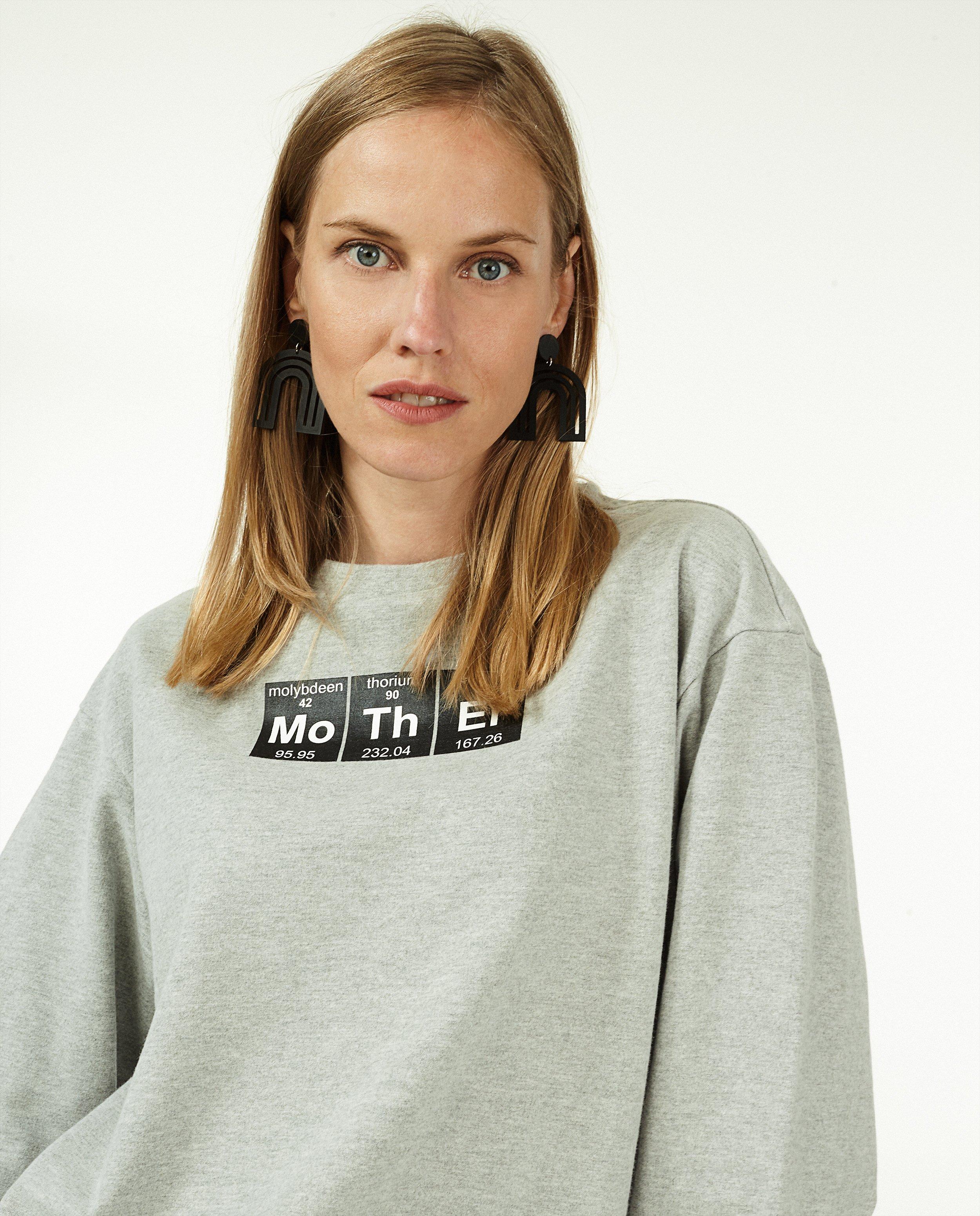 Sweaters - Grijze sweater met print