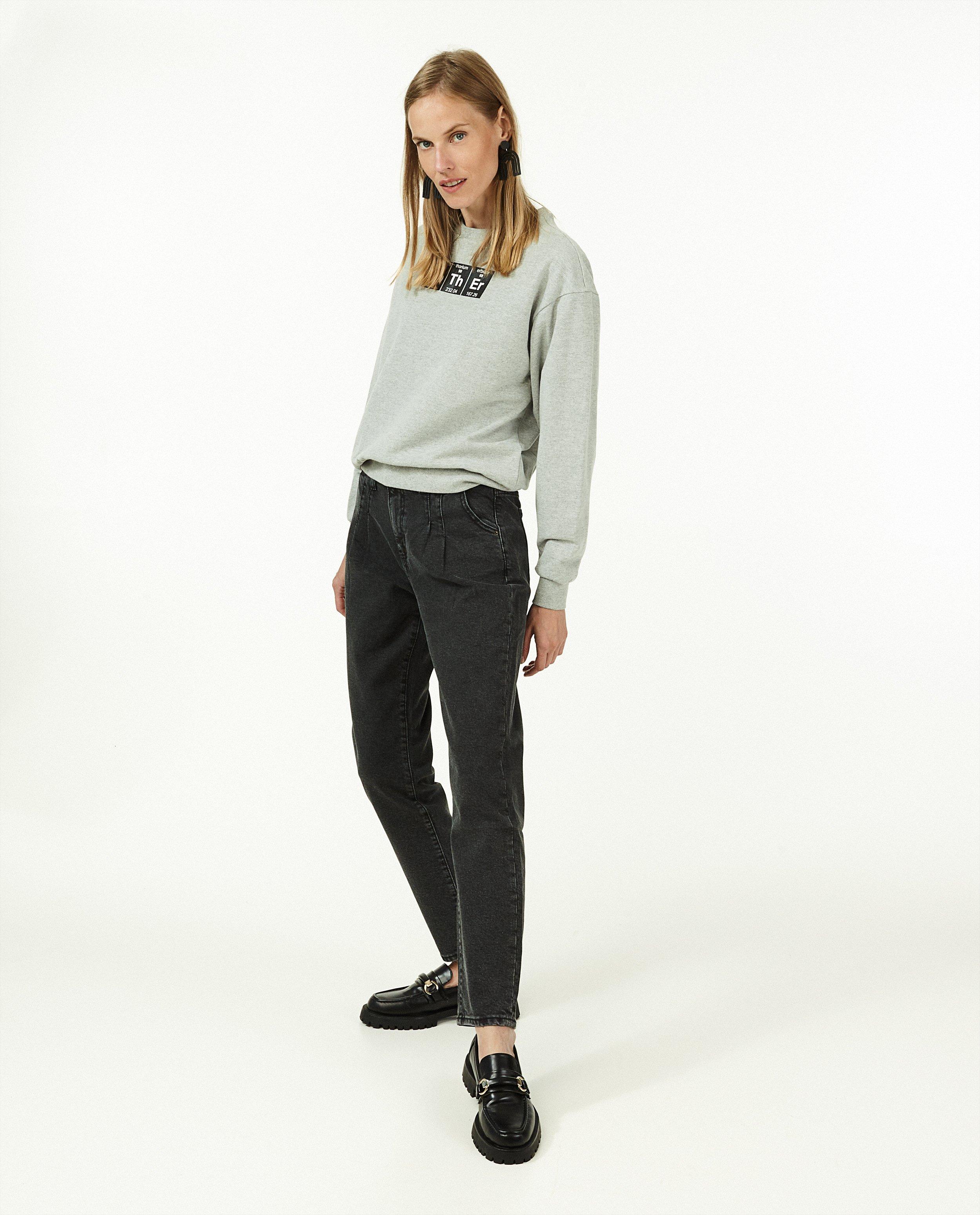 Sweaters - Grijze sweater met print