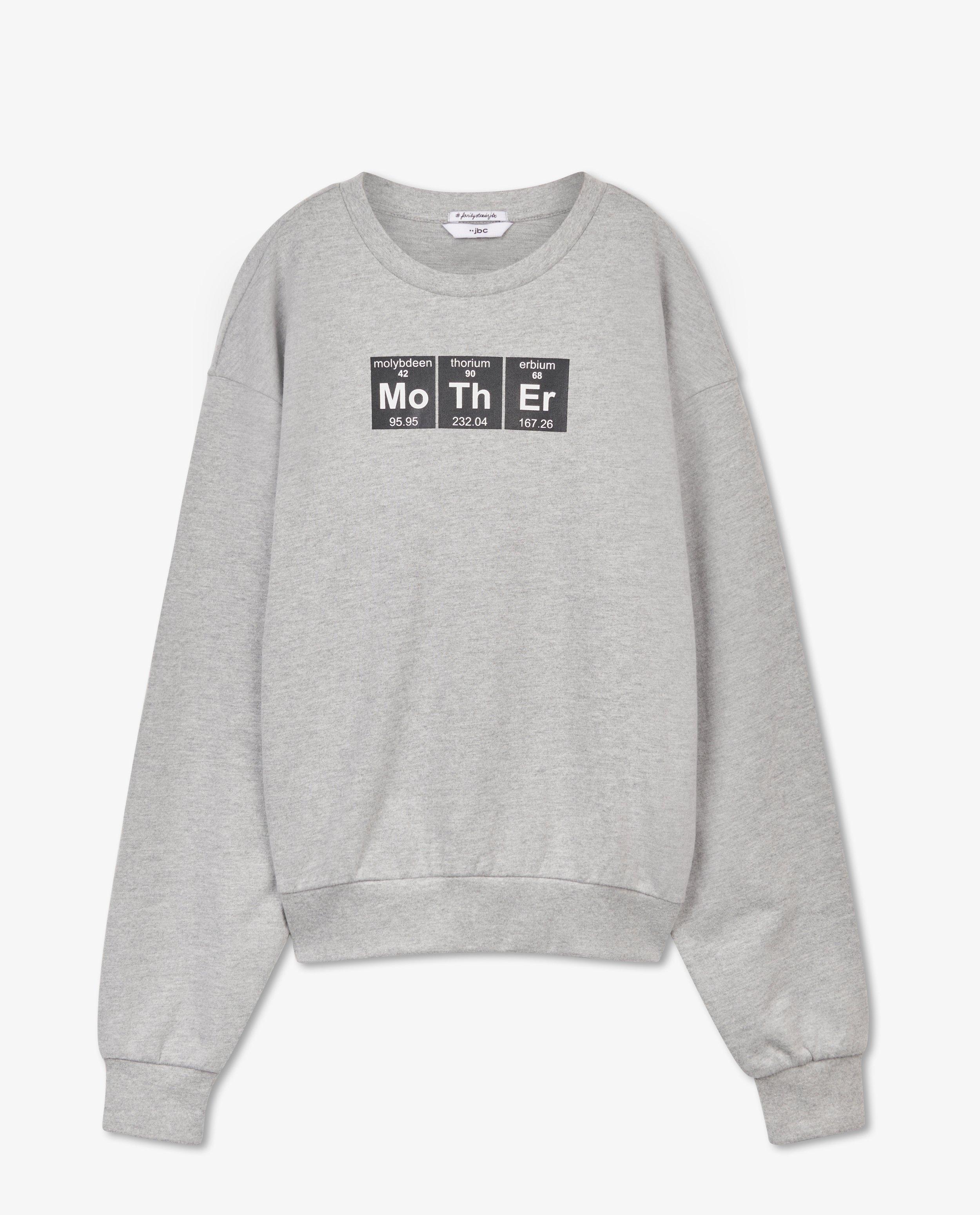 Sweaters - Grijze sweater met print