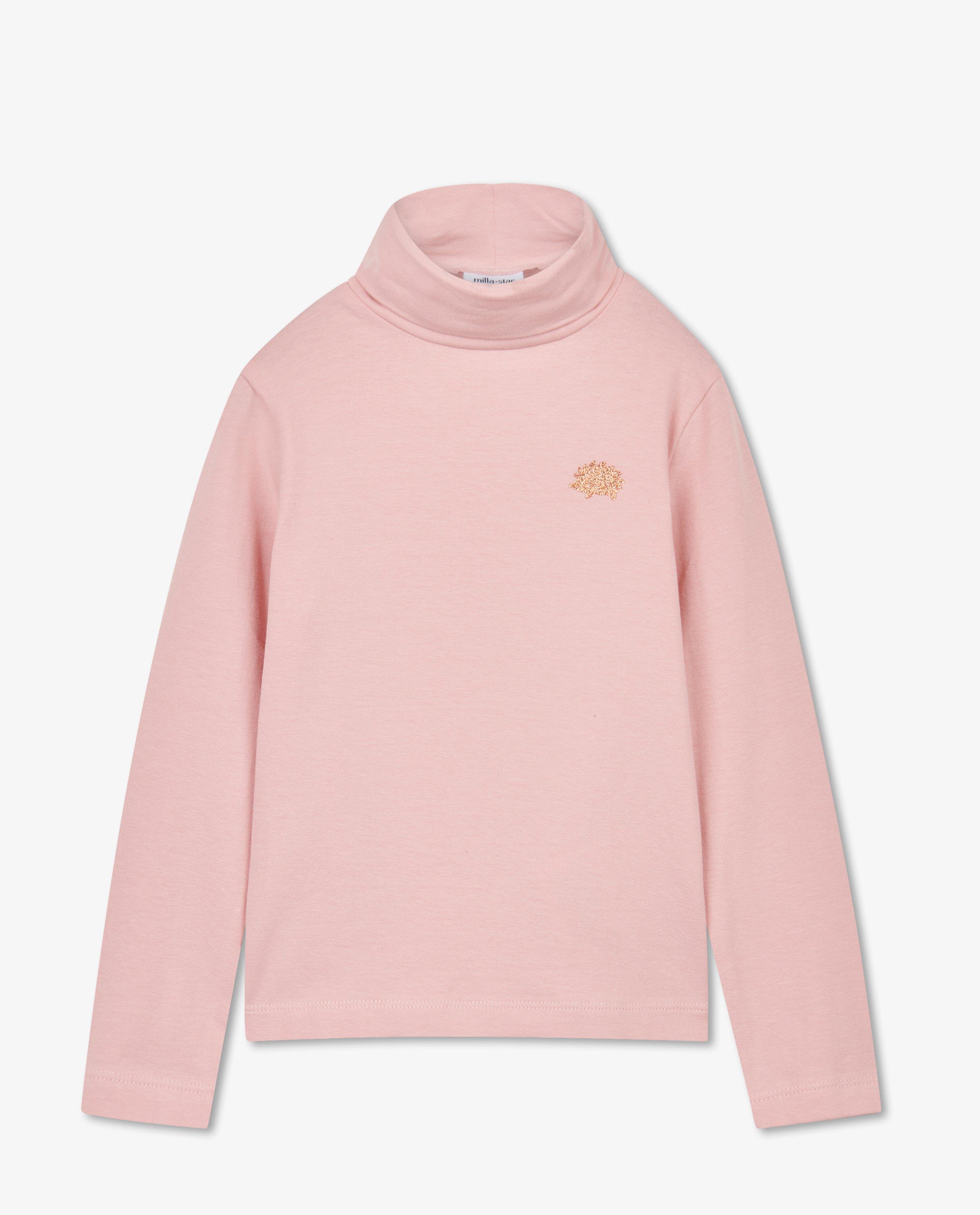 T-shirts - Sous-pull noir avec un écusson à paillettes