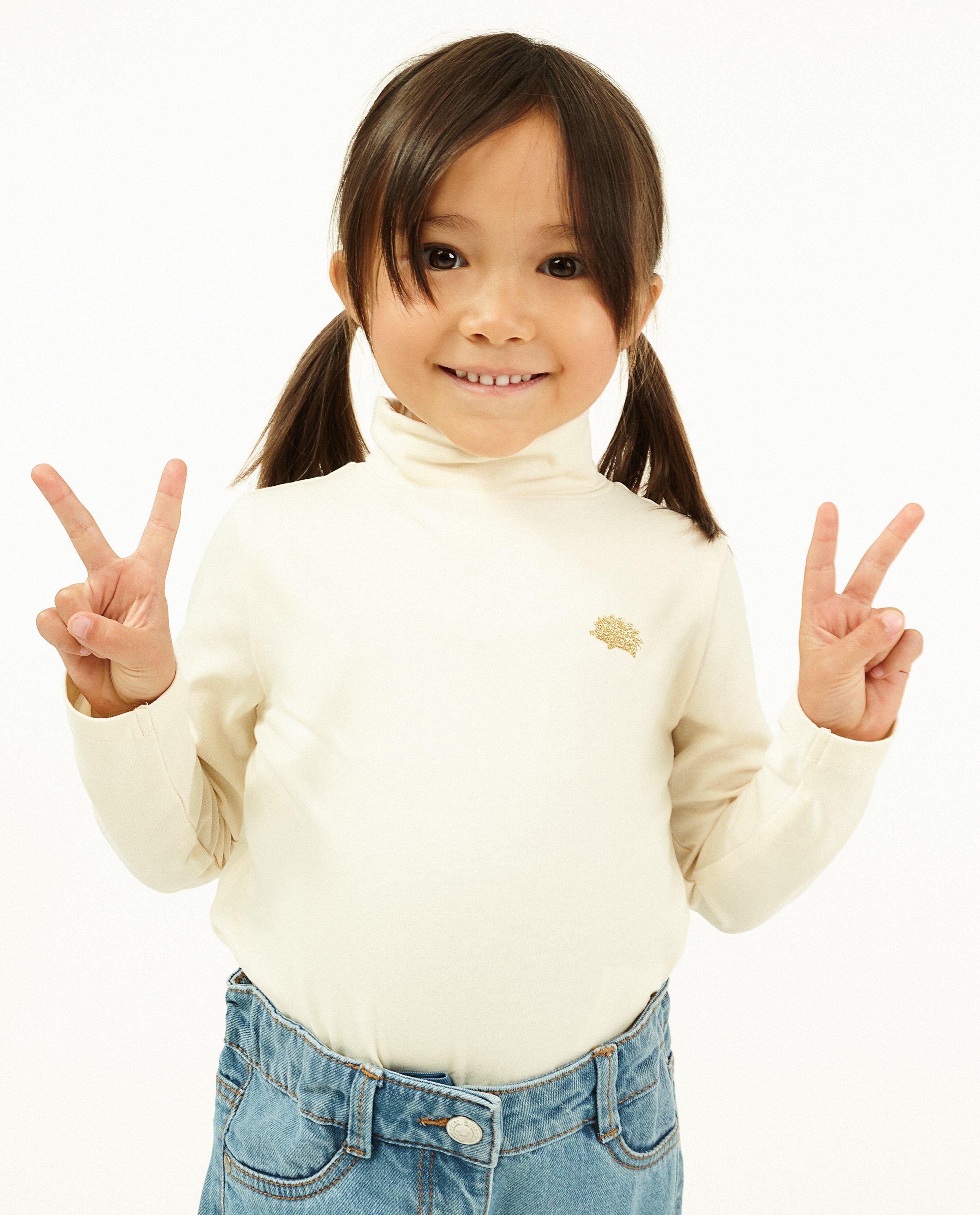 T-shirts - Zwarte souspull met glitter patch