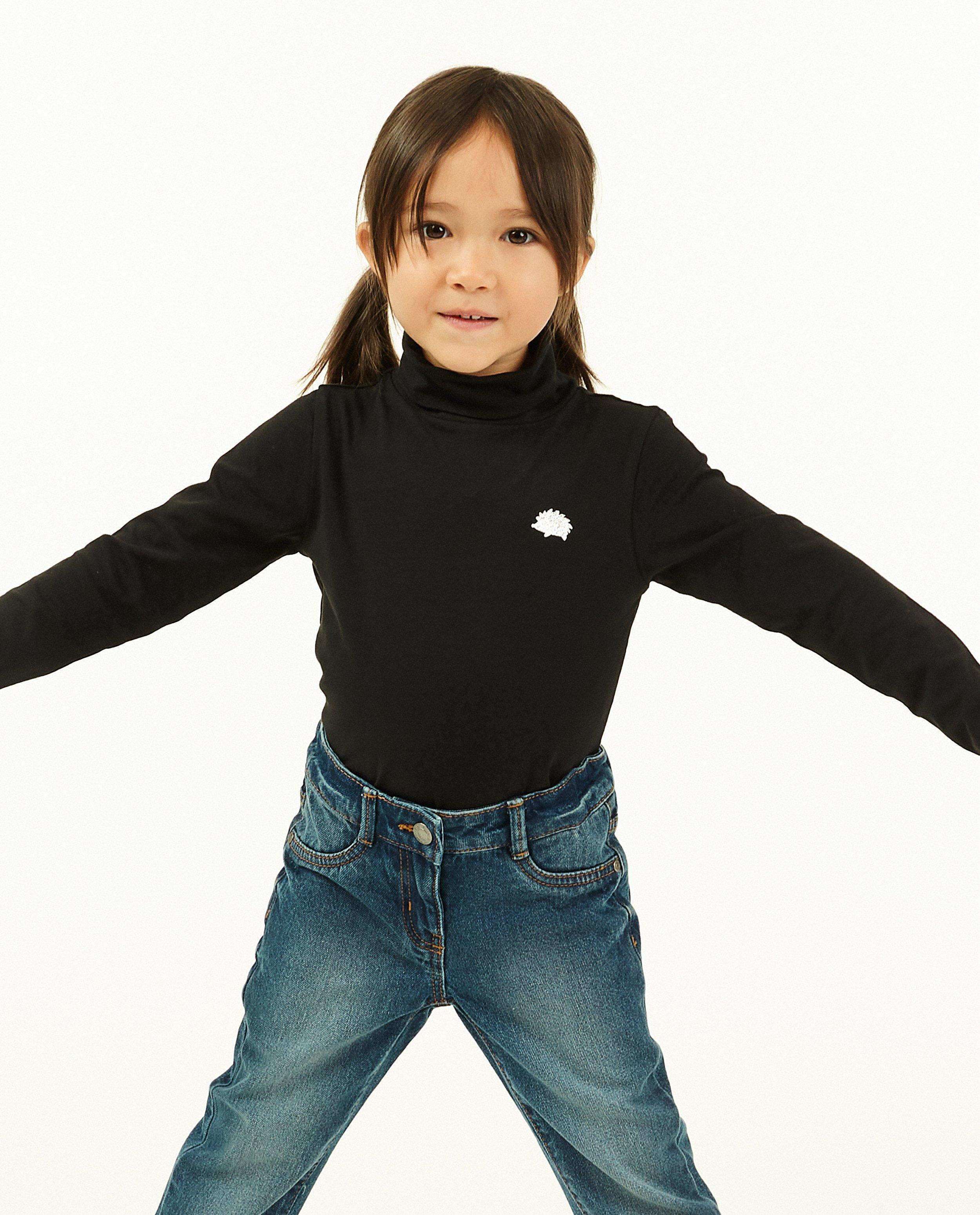 T-shirts - Zwarte souspull met glitter patch