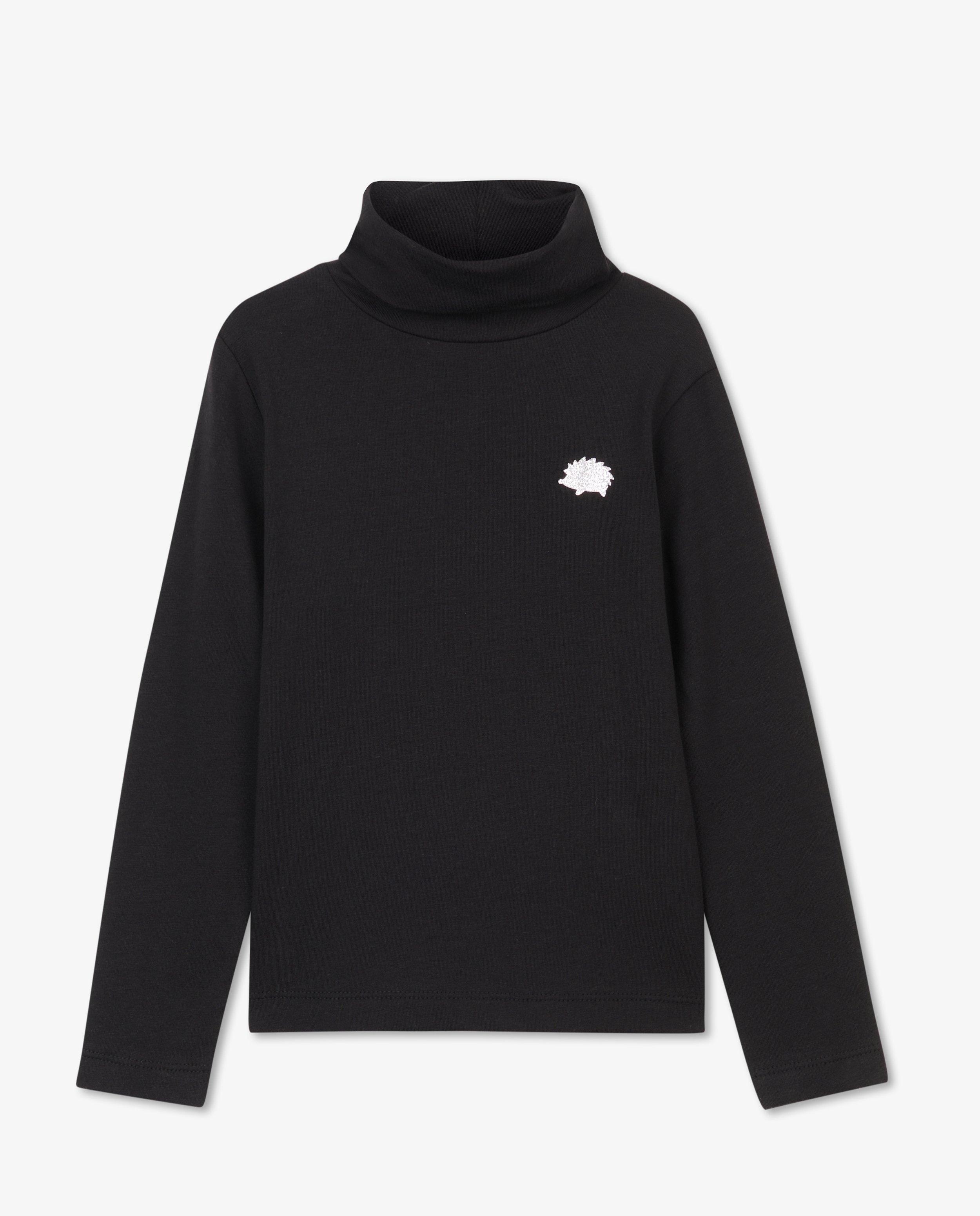 T-shirts - Sous-pull noir avec un écusson à paillettes