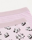 Babyspulletjes - 2 pack roze hipsters met print