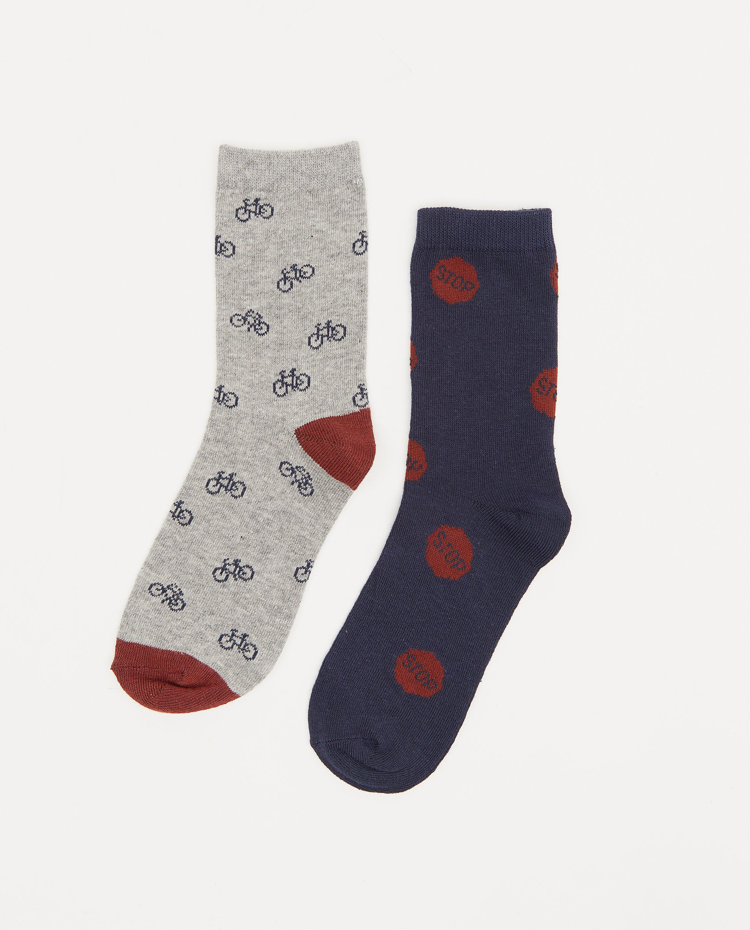 Lot de 2 paires de chaussettes à imprimé - avec du stretch - JBC