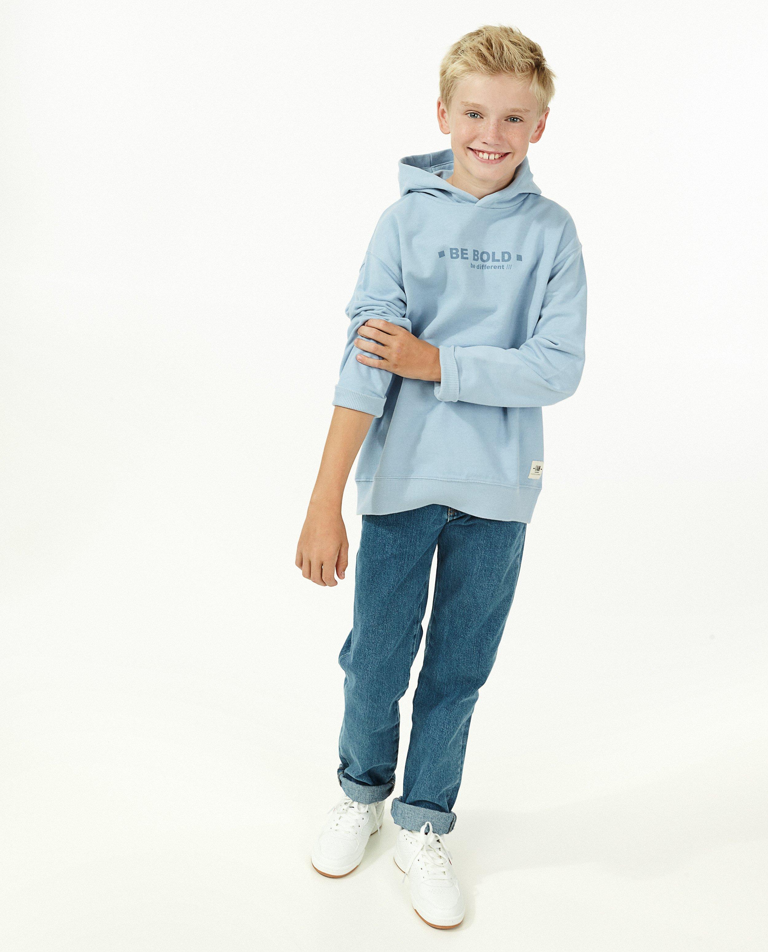 100% gerecycleerde jeans in blauw I AM - met vegan dye - I AM