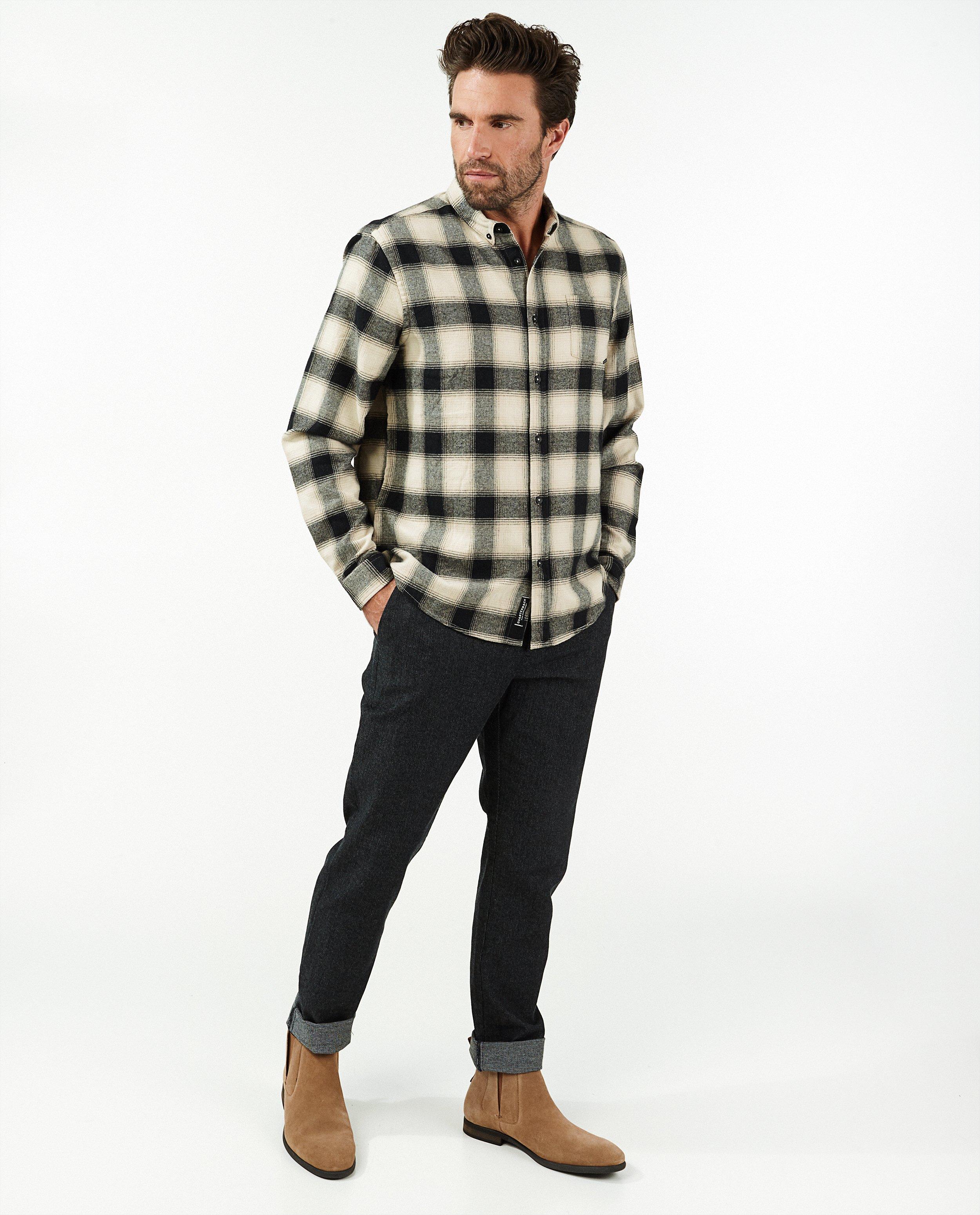 Zwarte chino met slim fit Matthew - en microprint - Quarterback