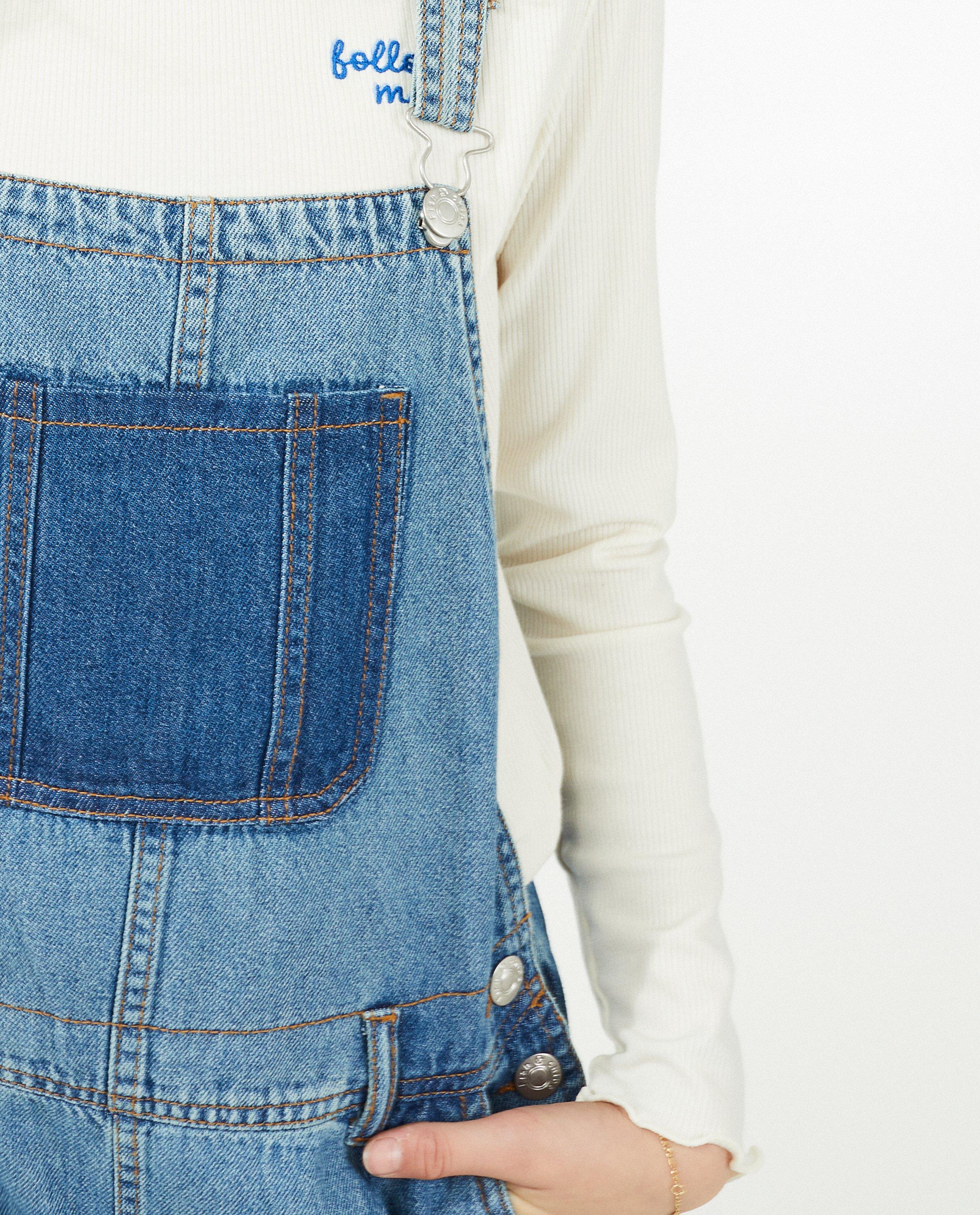 Jumpsuits - Blauwe denim salopette
