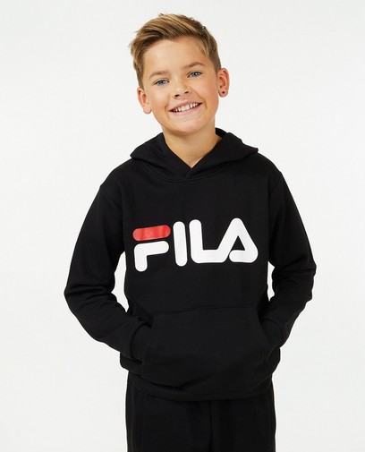 Zwarte unisex hoodie met logo Fila