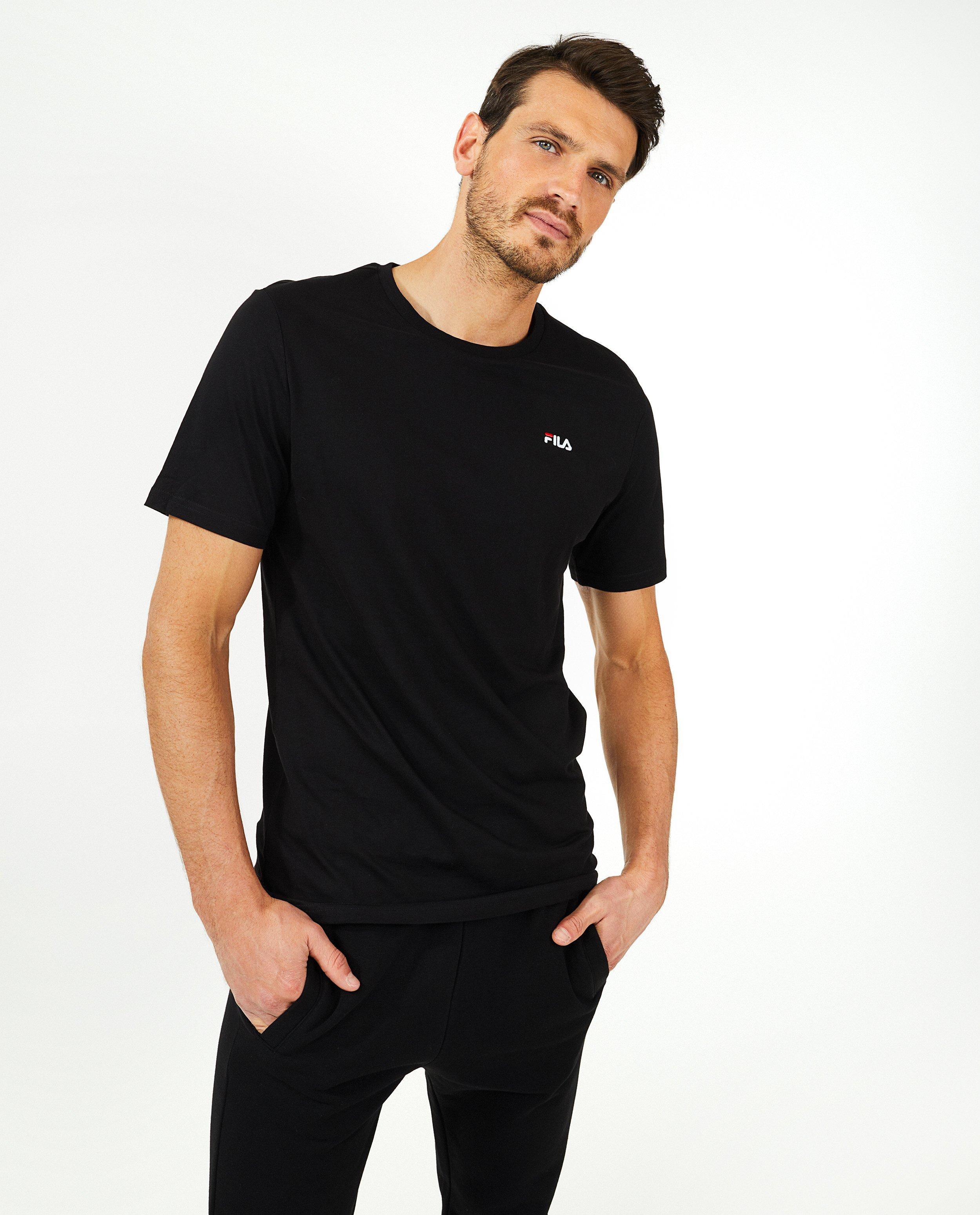 T-shirts - Zwart T-shirt met logo Fila