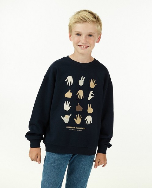 Sweaters - Unisex sweater met print, 9-15 jaar