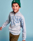 Grijze sweater met rits CKS - en print - CKS Kids