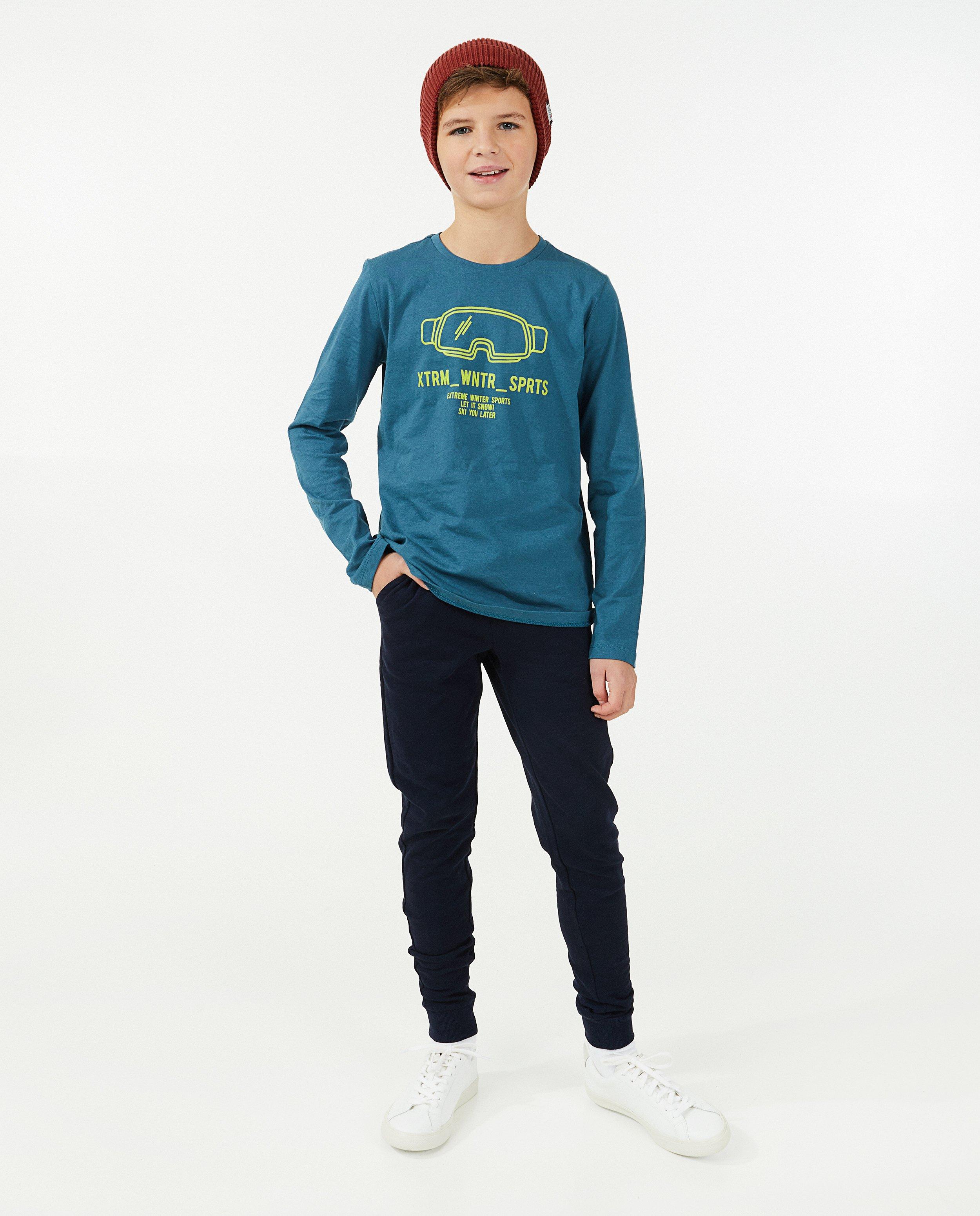 T-shirt jaune foncé à manches longues, imprimé BESTies  - null - Besties