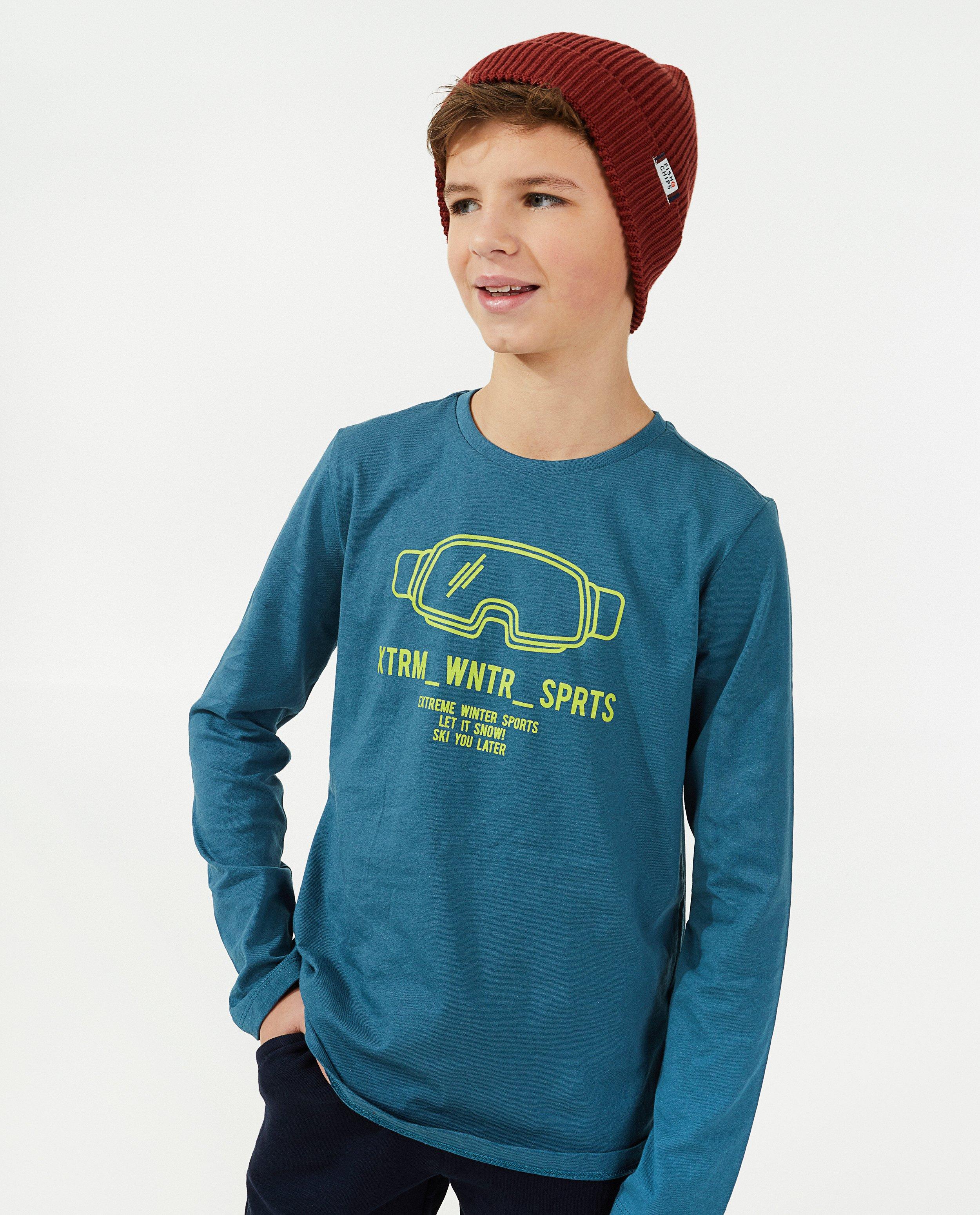 T-shirts - T-shirt gris à manches longues, imprimé BESTies 