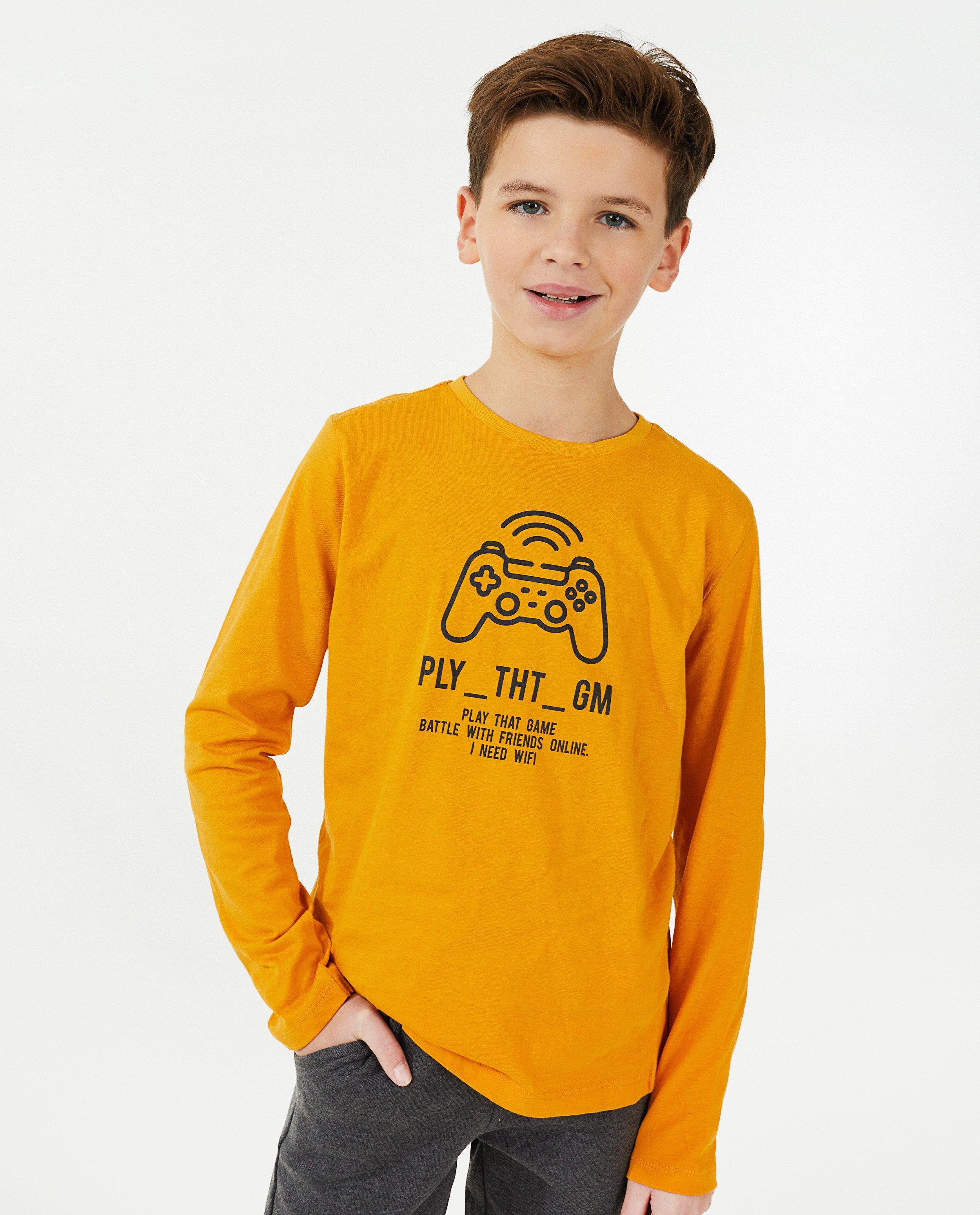 T-shirts - T-shirt gris à manches longues, imprimé BESTies 