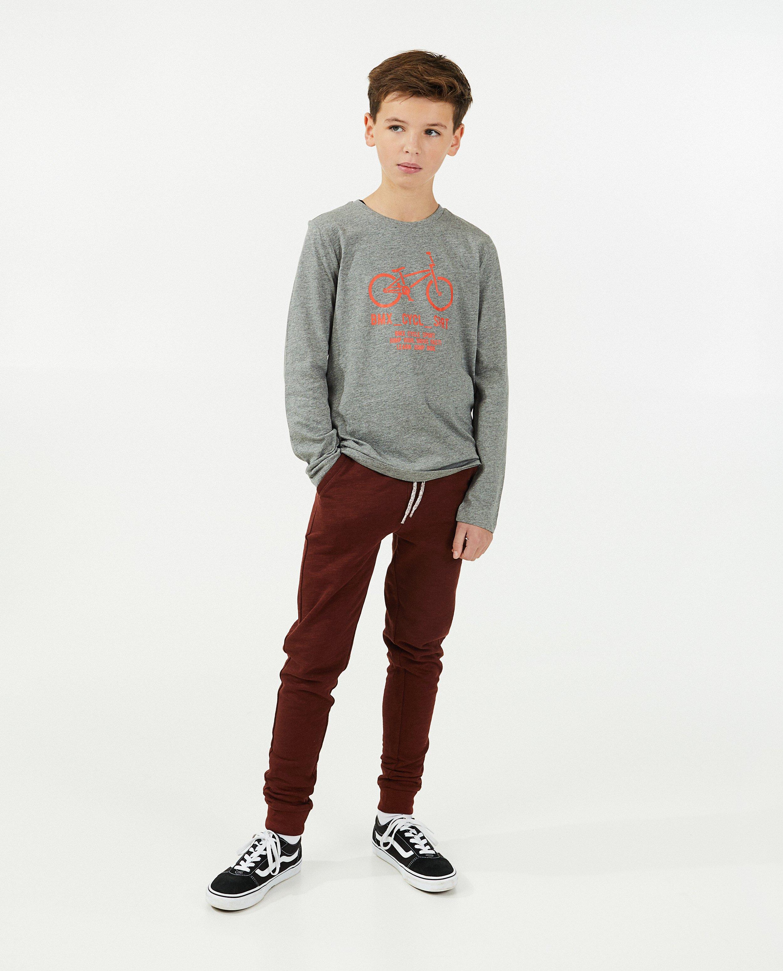 Grijze longsleeve met print BESTies  - null - Besties