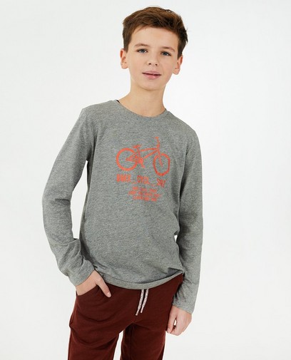 T-shirt gris à manches longues, imprimé BESTies T-shirt gris à manches longues, imprimé BESTies