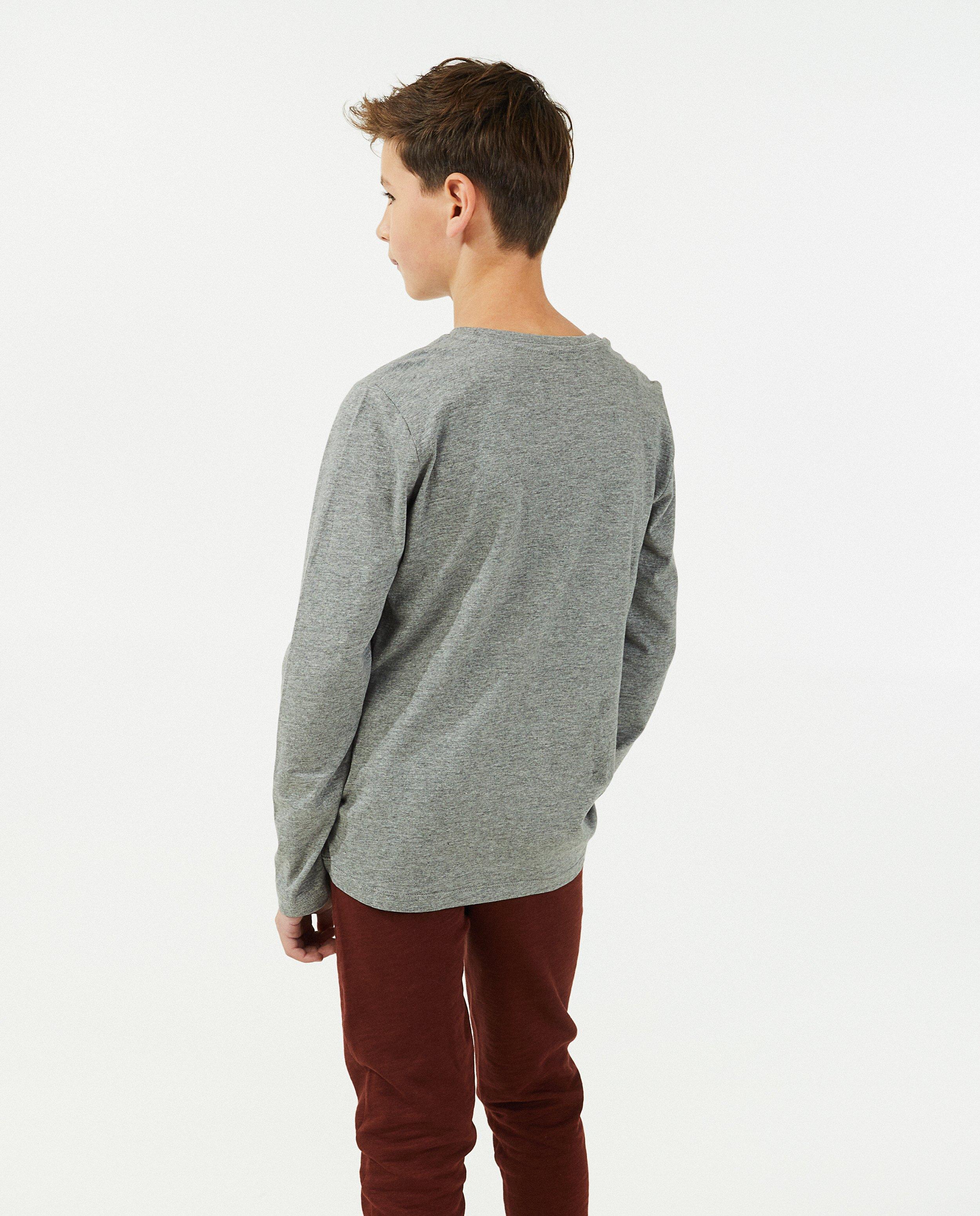 T-shirts - Grijze longsleeve met print BESTies 