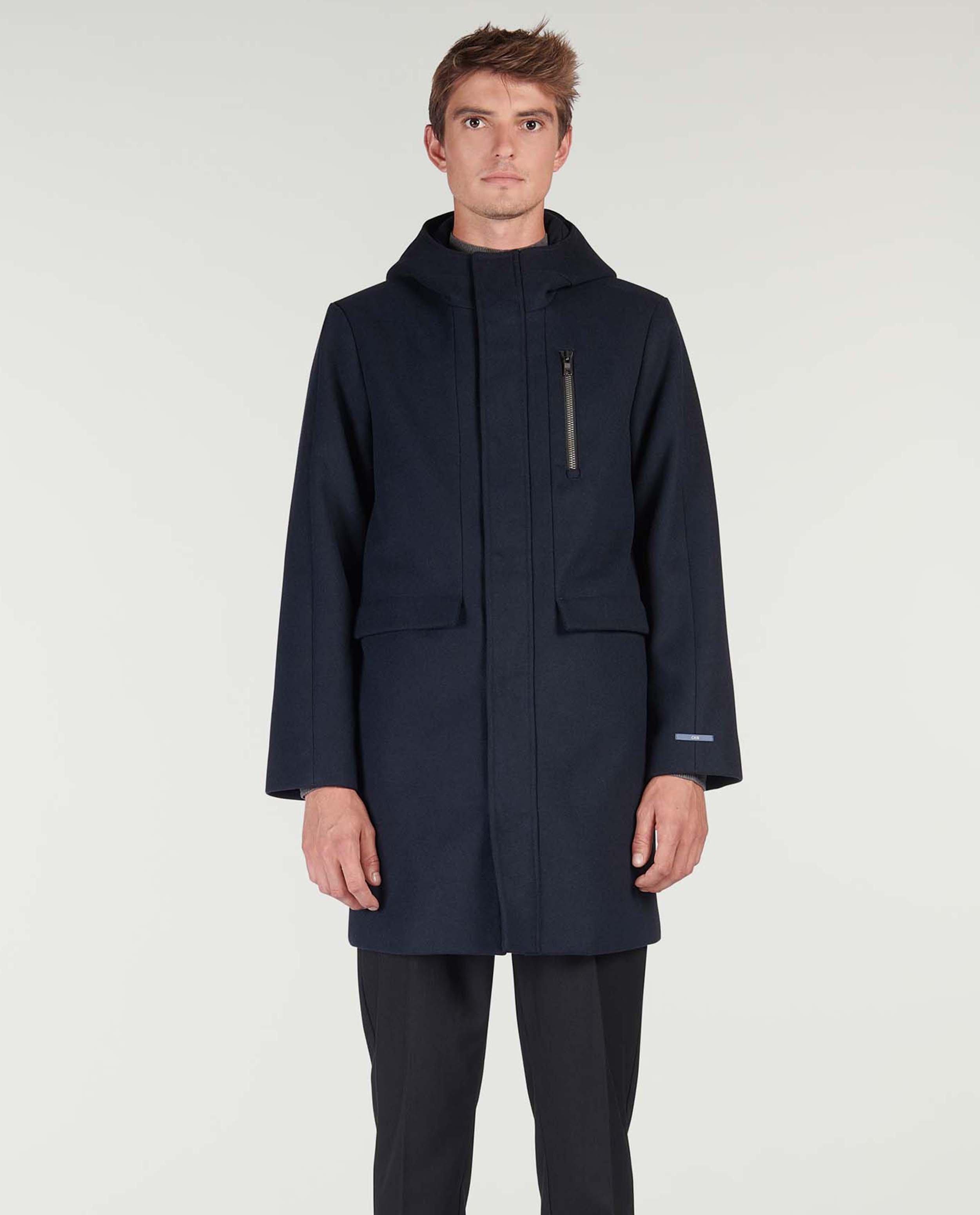 Winterjassen - Donkerblauwe jas CKS x Marcelo Ballardin