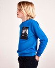 Blauwe sweater met print CKS - op patch - CKS