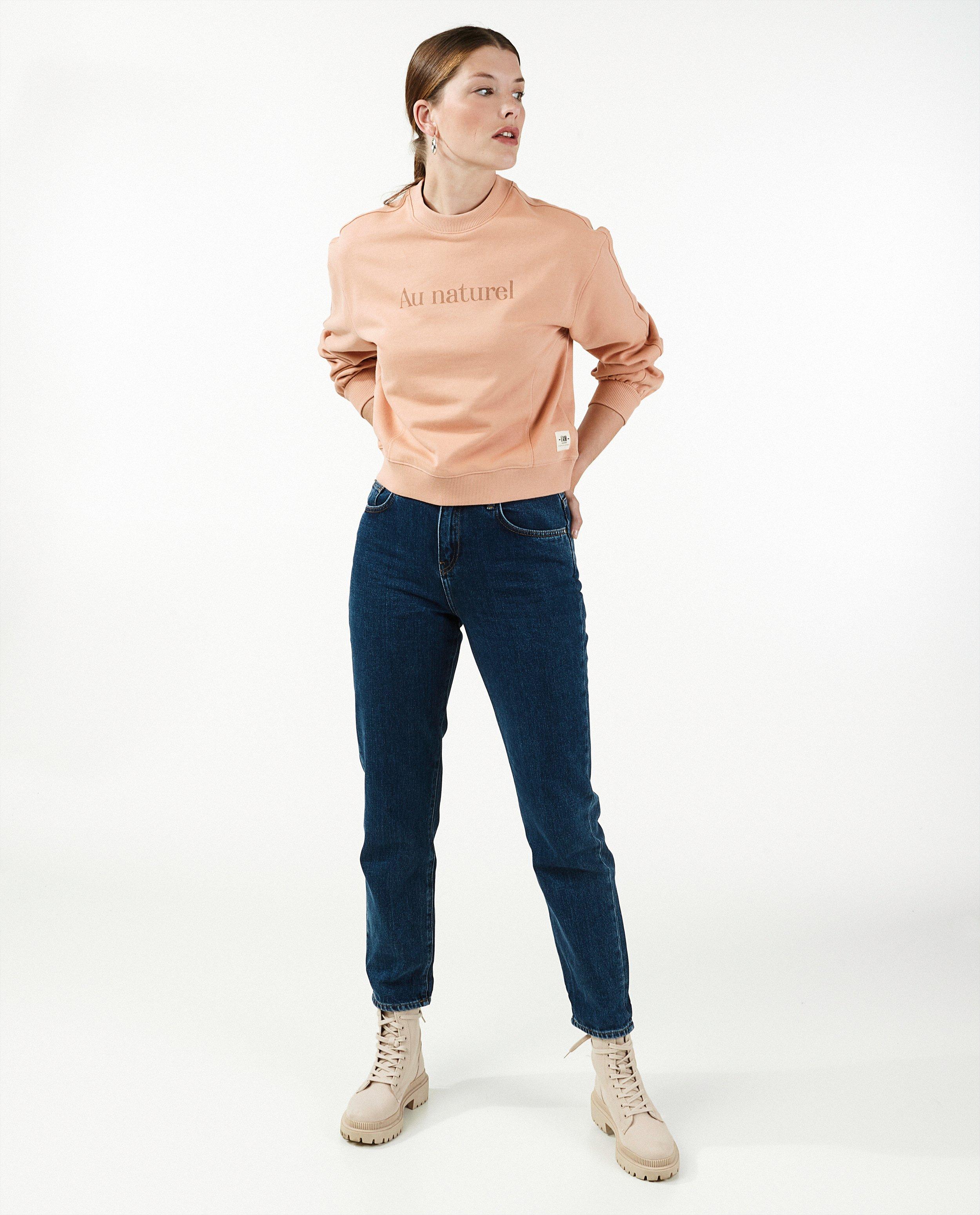 Sweat en coton bio à imprimé I AM - natural dye - I AM