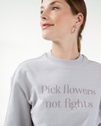 Biokatoenen sweater met print I AM - met natural dye - I AM