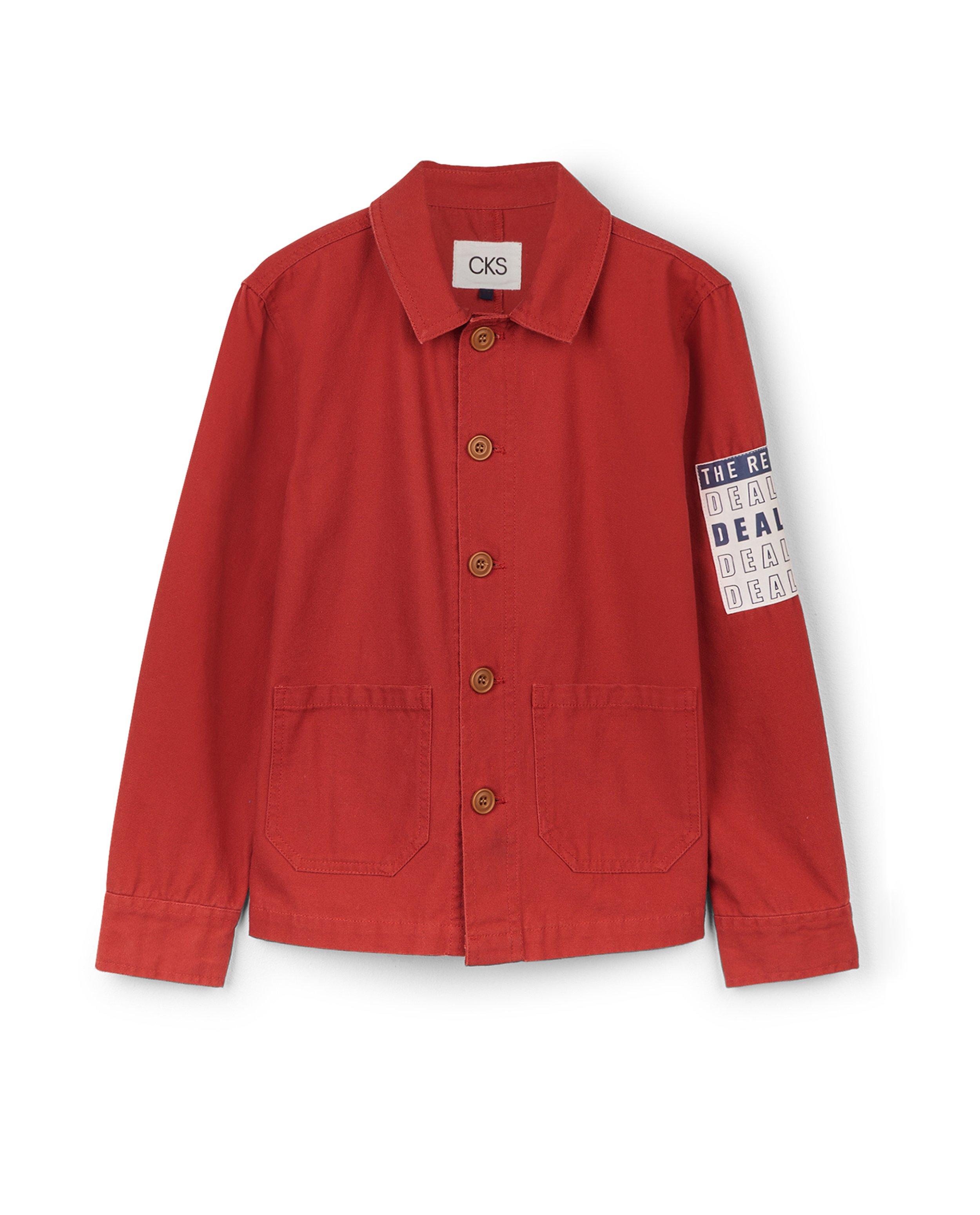 Manteaux - Gilet rouge avec un écusson CKS