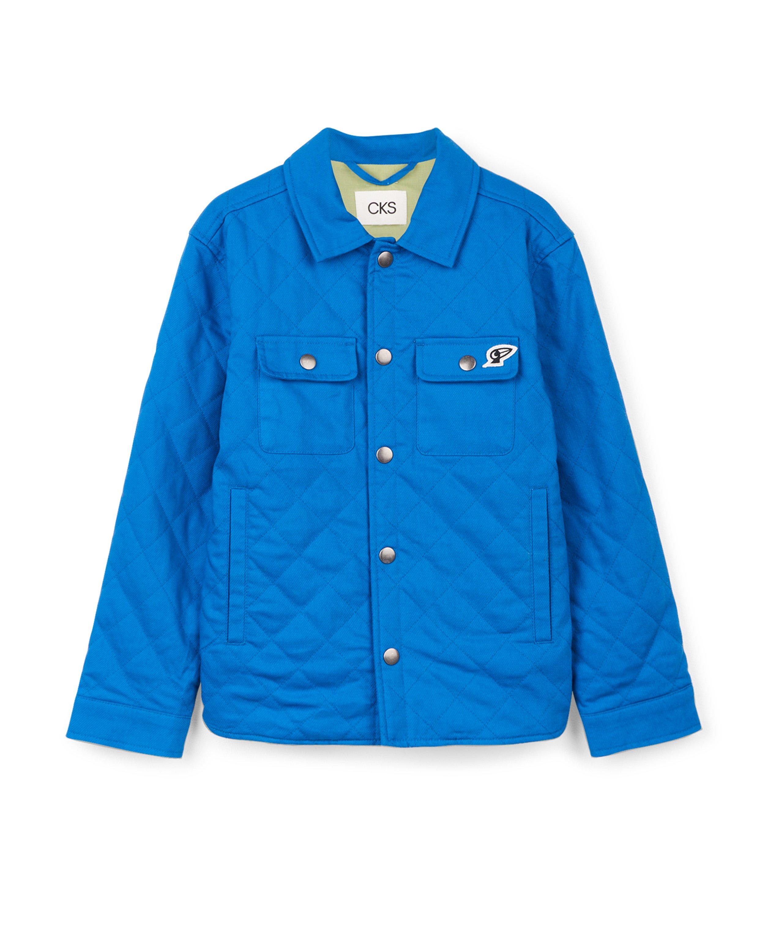 Manteaux - Gilet bleu avec motif en relief CKS