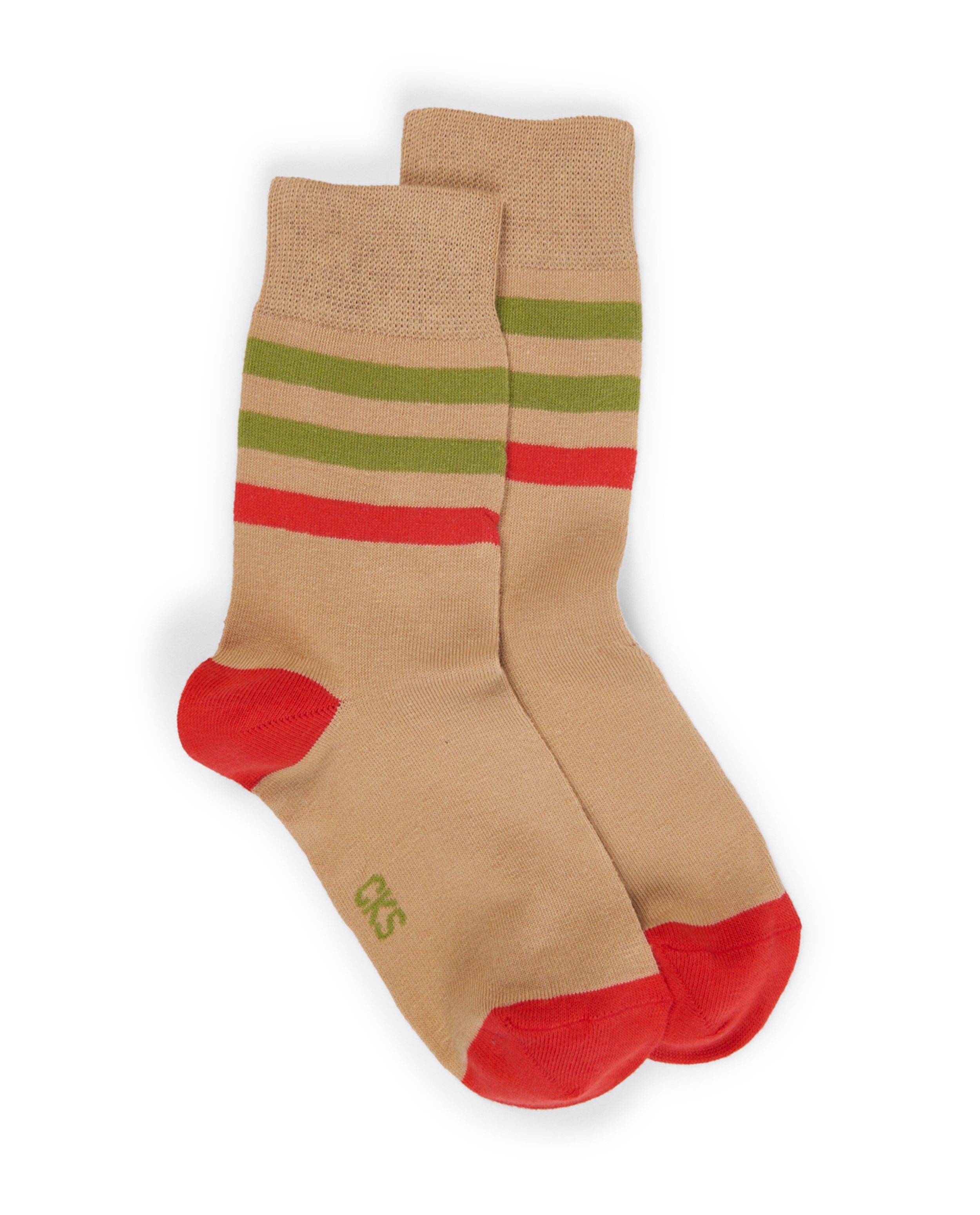 Chaussettes beiges rayées CKS - en beige - CKS