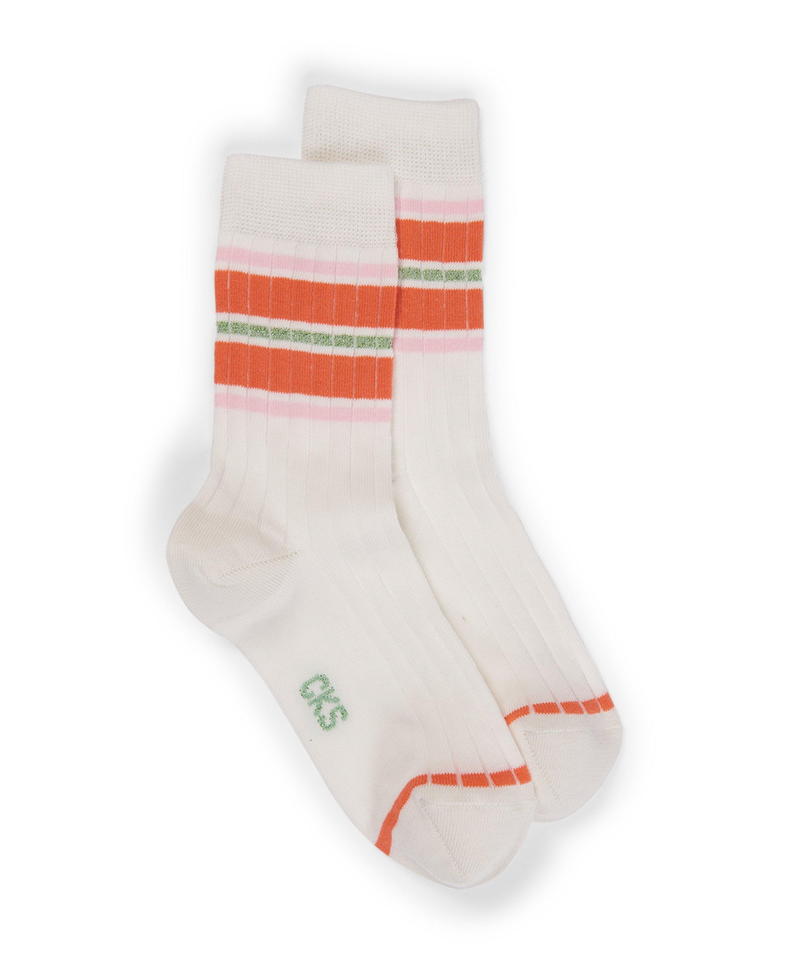 Witte kousen met rib CKS - stretch - CKS