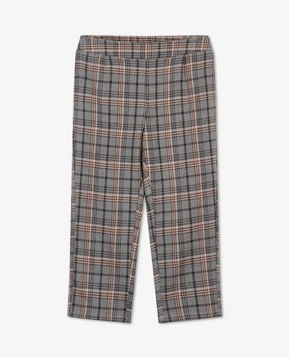 Grijze broek met ruitpatroon Grijze broek met ruitpatroon