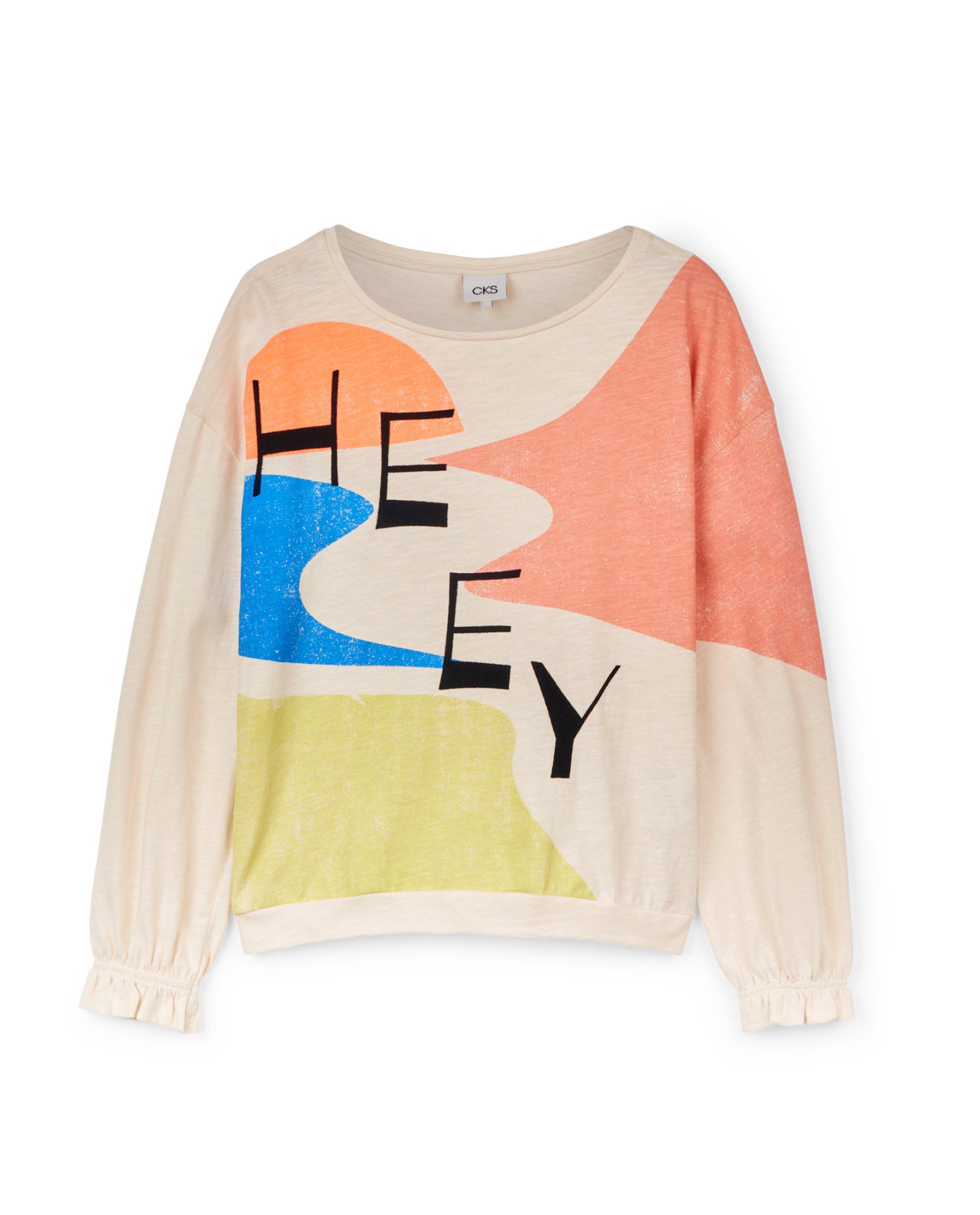 Pulls - Haut beige à manches longues avec imprimé CKS